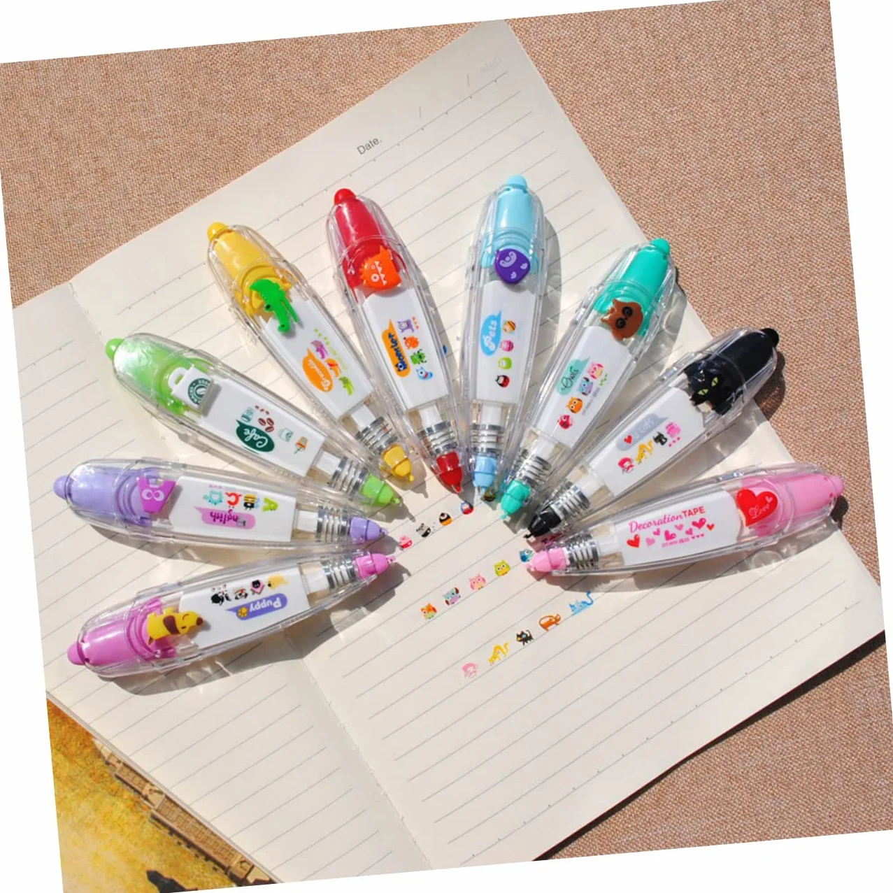 SHINEOFI 15pezzi Nastro Decorativo Con Design Carino Per Scrapbooking e Diari Facile Da Usare e Pratico Per Ufficio e Scuola Stile Misti