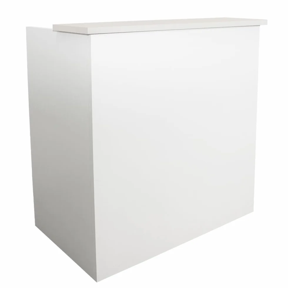 Contatore Eros, Modello semplice. Tavolo da reception per ufficio e affari (160 cm di larghezza, bianco)