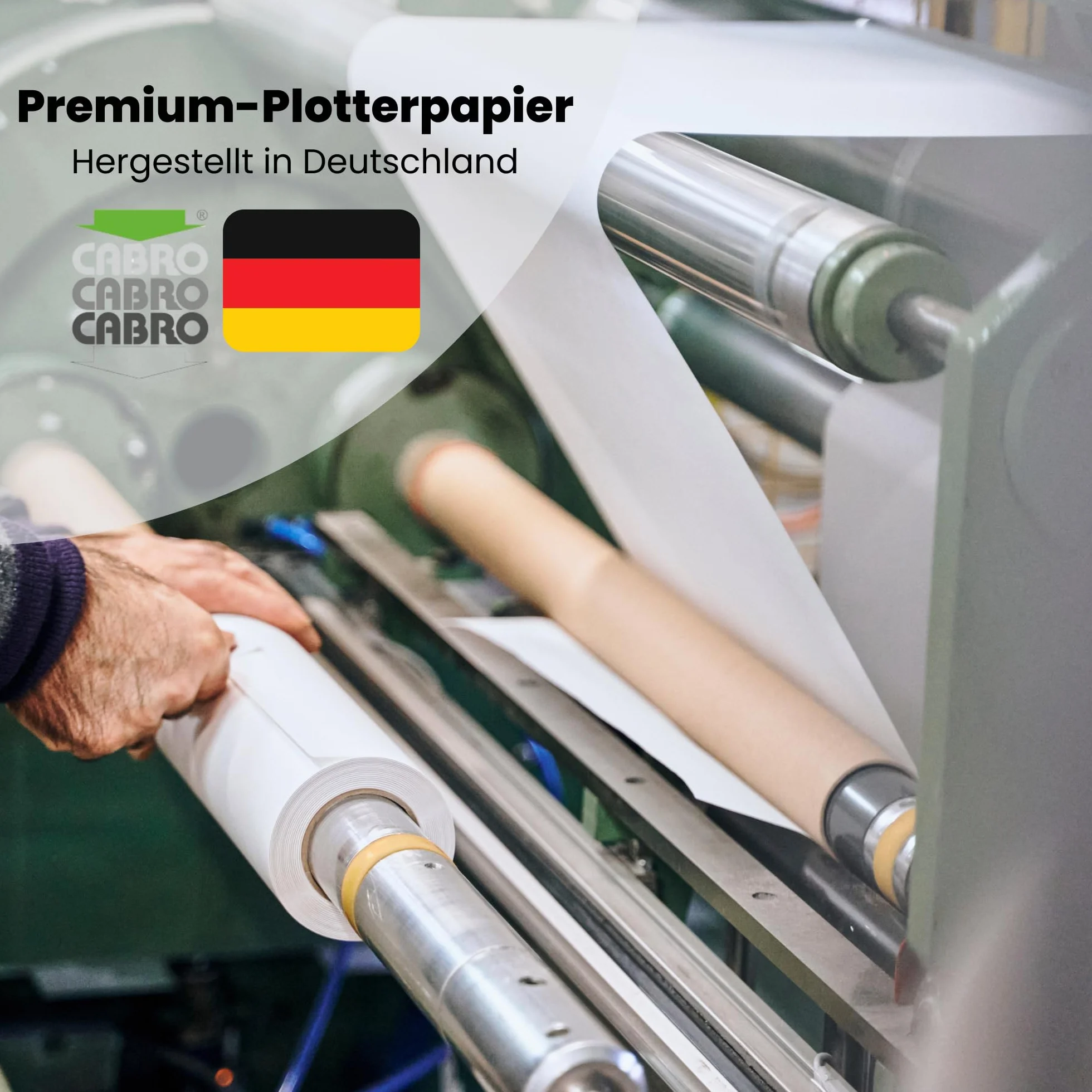 Carta per plotter 90 g/m² 100% riciclata 610 mm × 45 m manicotto 50 mm non rivestita per CAD e disegni tecnici