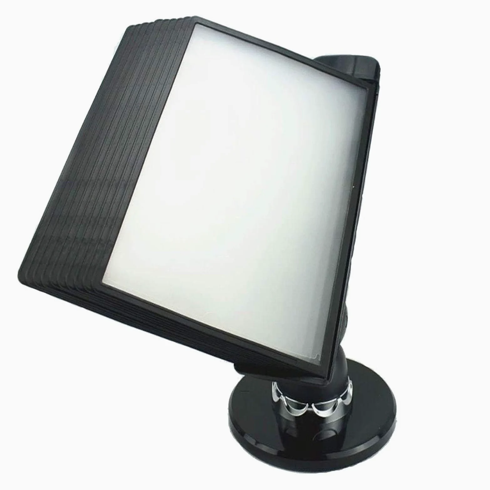 Portadocumenti da scrivania regolabile in PVC e metallo | Espositore da ufficio nero da 10/20 pagine: organizer di riferimento(10 pages)