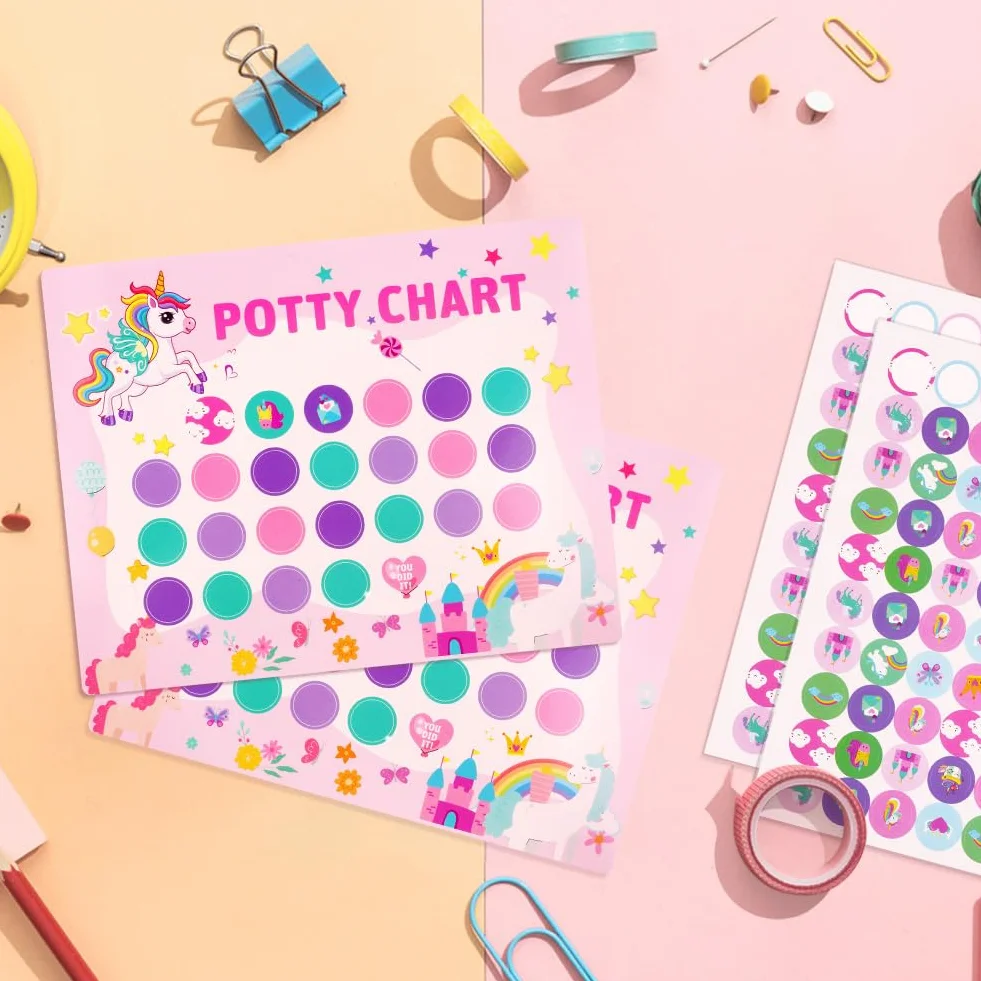 OFFCUP Set di Grafici Delle Ricompense, Tabella dei Premi per l'Addestramento del Vasino, Motivare i Bambini a Fare le Faccende