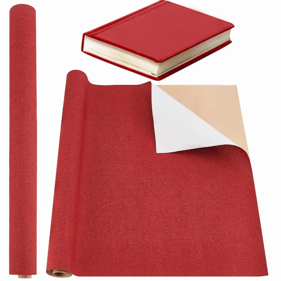 OLYCRAFT Tessuto Autoadesivo per Rilegatura 100x43cm Lino Libri Scatole Regalo Fai Da Te
