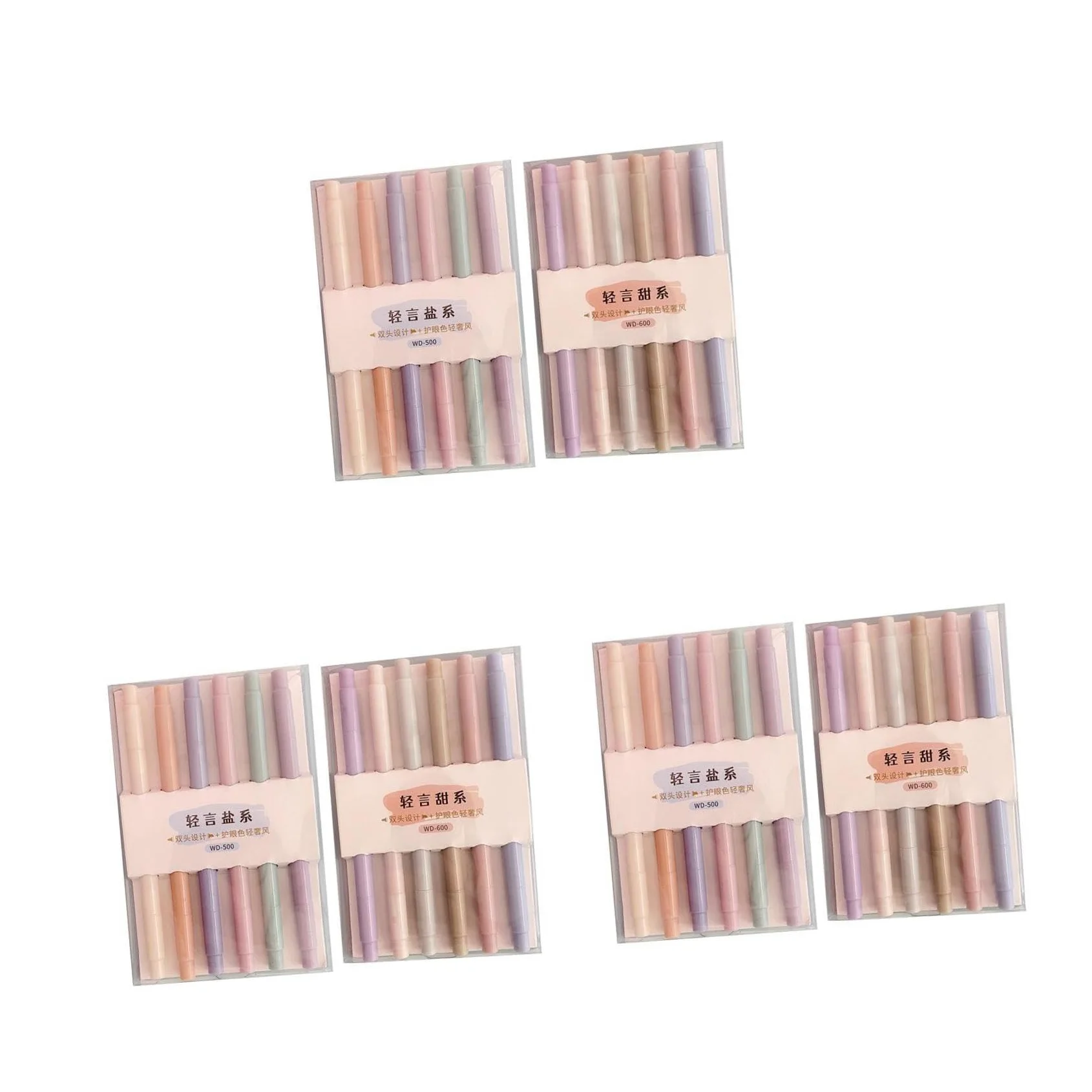 NUOBESTY 3 Set Di Pennarelli Evidenziatori Da Ufficio Per Libri Pennarelli Portatili Pennarelli Artistici 12 Pezzi*3