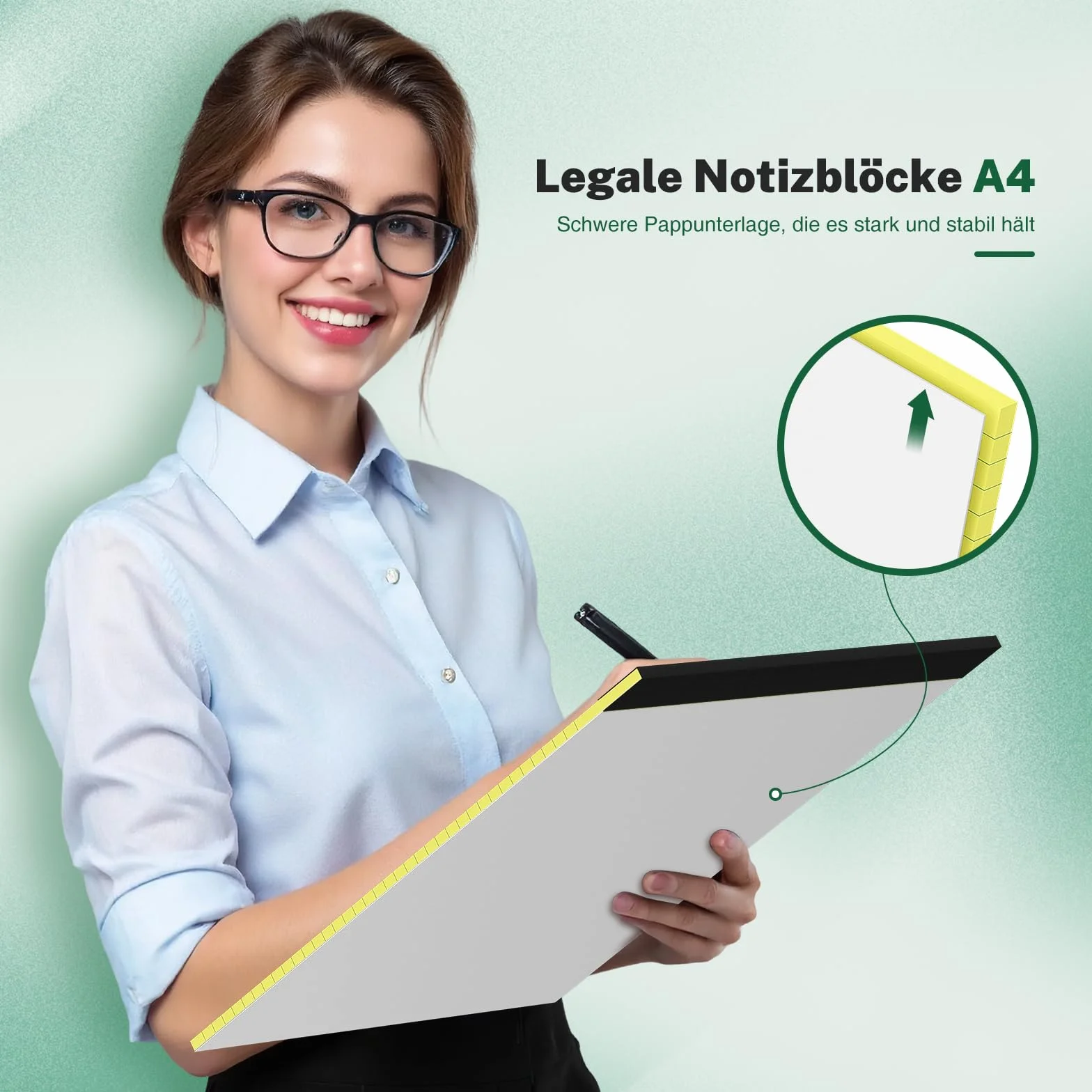 Notepad A4 Note Pads, 3 confezioni carta gialla