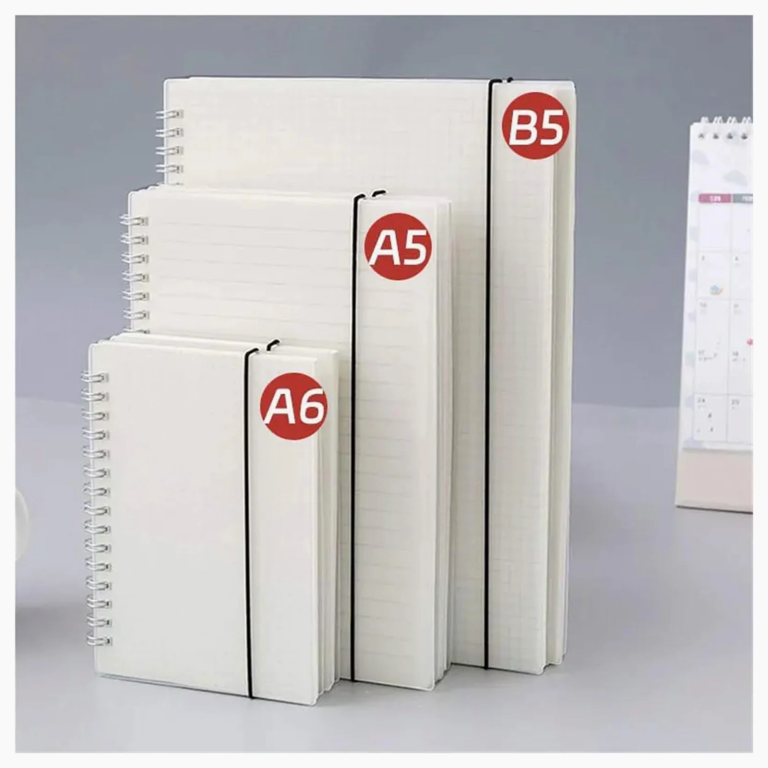 Quaderno A Spirale Quaderno a spirale B5/A5/A6, 80 pagine, copertina opaca, righe orizzontali, quadretti, carta spessa, forniture for ufficio e scuola, cancelleria(Grid-B5)
