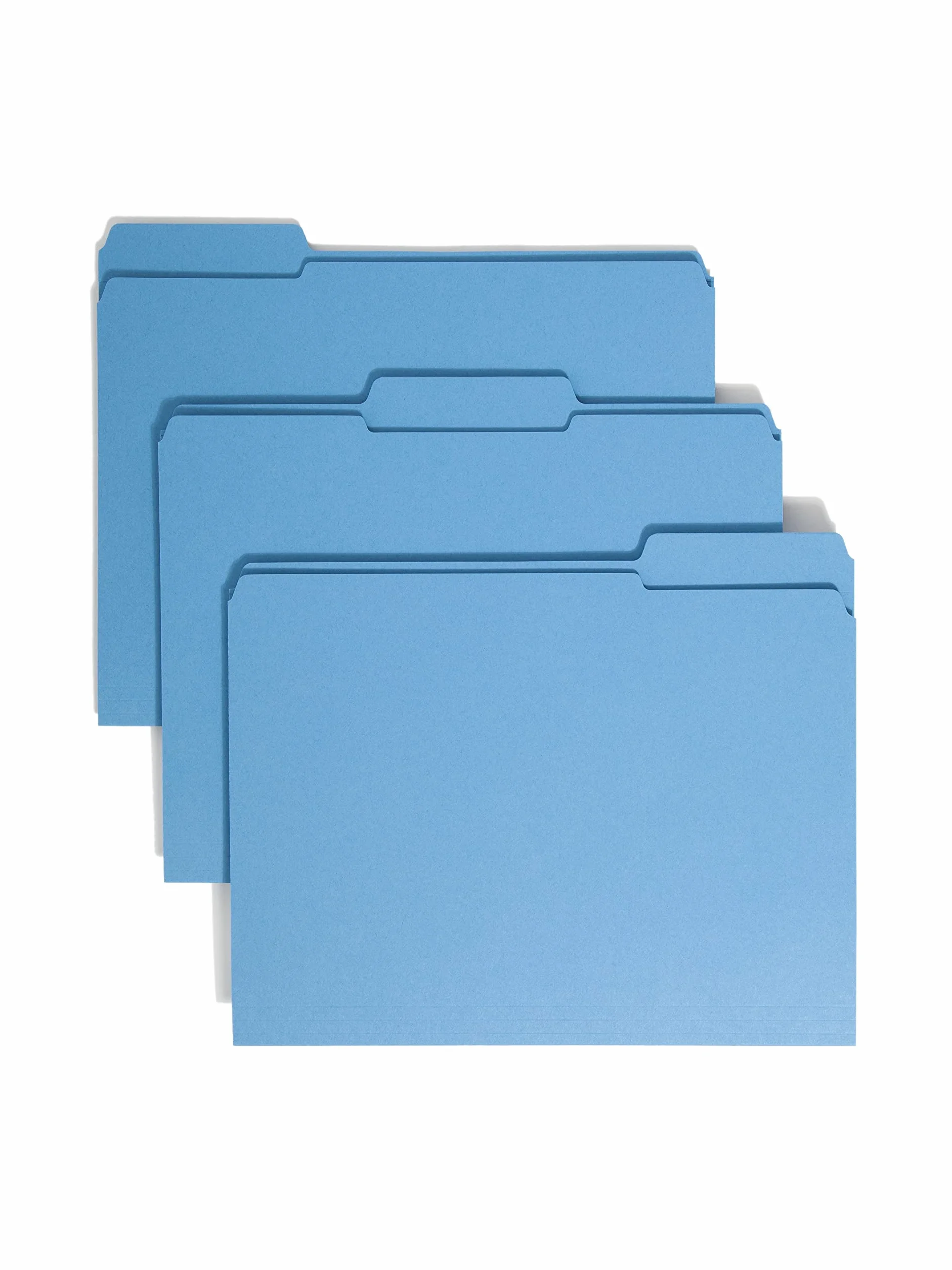 Smead Colored Folders Reinforced Tab Letter Blue Plastica Blu cartella