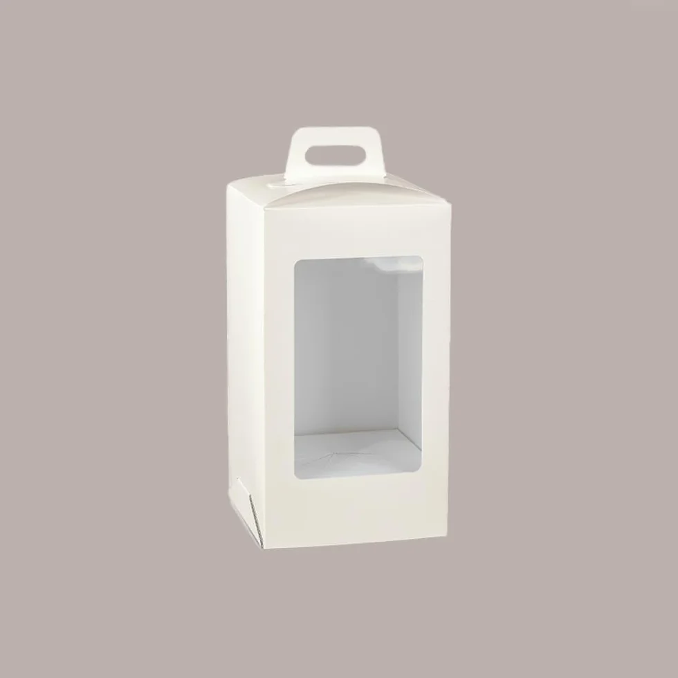 Lucgel Scatola Porta Uovo Cioccolato con Finestra Trasparente 15x15H27 cm - 5 pezzi