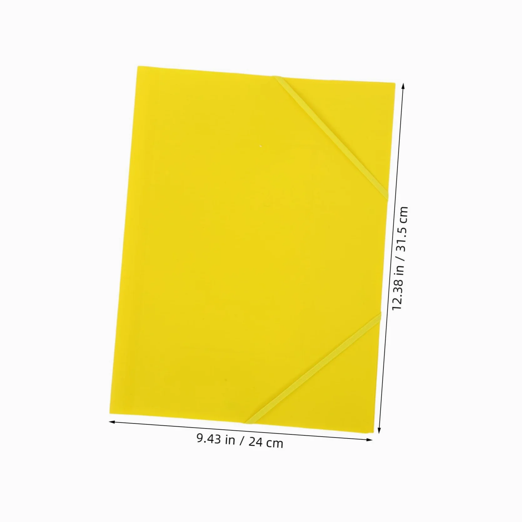 10 Pezzi Cartella Portadocumenti A4 in Plastica Gialla con Chiusura a 3 Lembi e Design Leggero, Soluzione Pratica per Ufficio e Viaggio