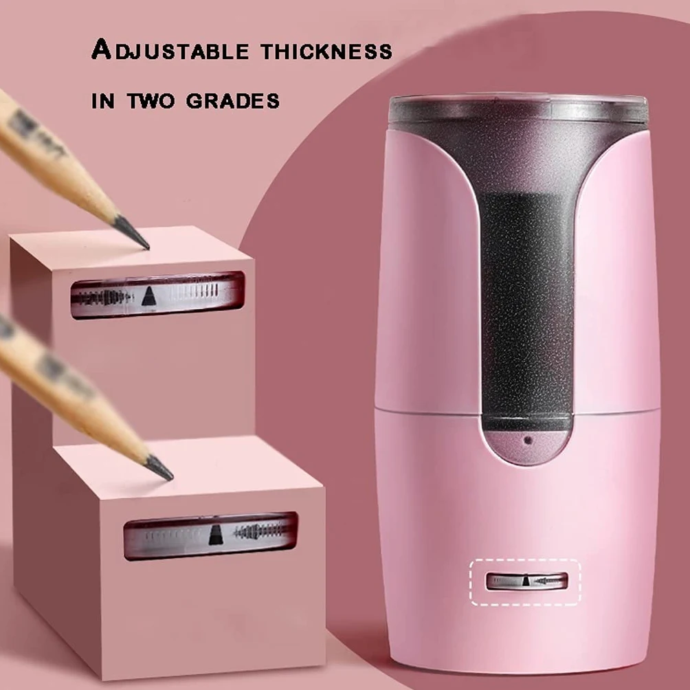 Temperino Affilatrice elettrica Affilatrice semplice e creativa USB con lama a spirale più forte la migliore temperatura della scuola portatile manovella temperamatite (Color : A)