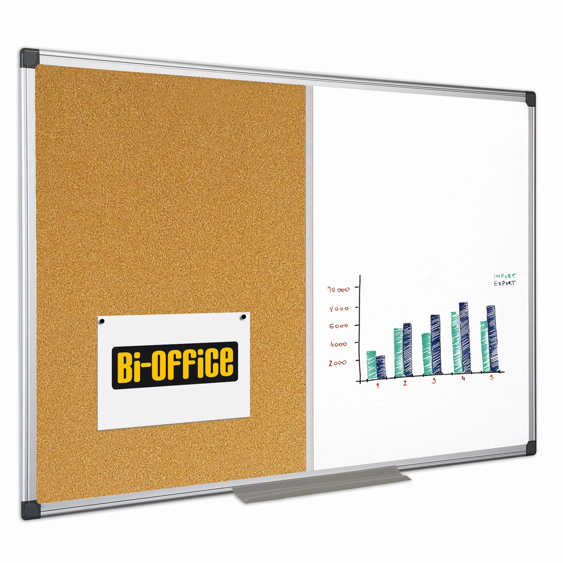 LAVAGNA COMBINATA BIANCA/SUGHERO 90x120CM Bi-Office
