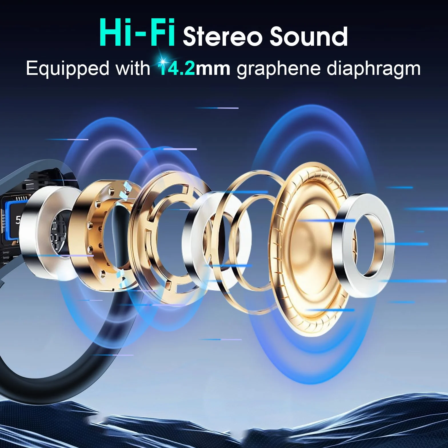 AI Cuffie Traduzione, 3 in 1 Bluetooth 5.4 Auricolari Traduzione con 164 Lingue/6 Modalità di Traduzion, 75 Ore Cuffie Traduttori Istantanei con APP, Auricolare bluetooth per Viaggi/Affari, Blu