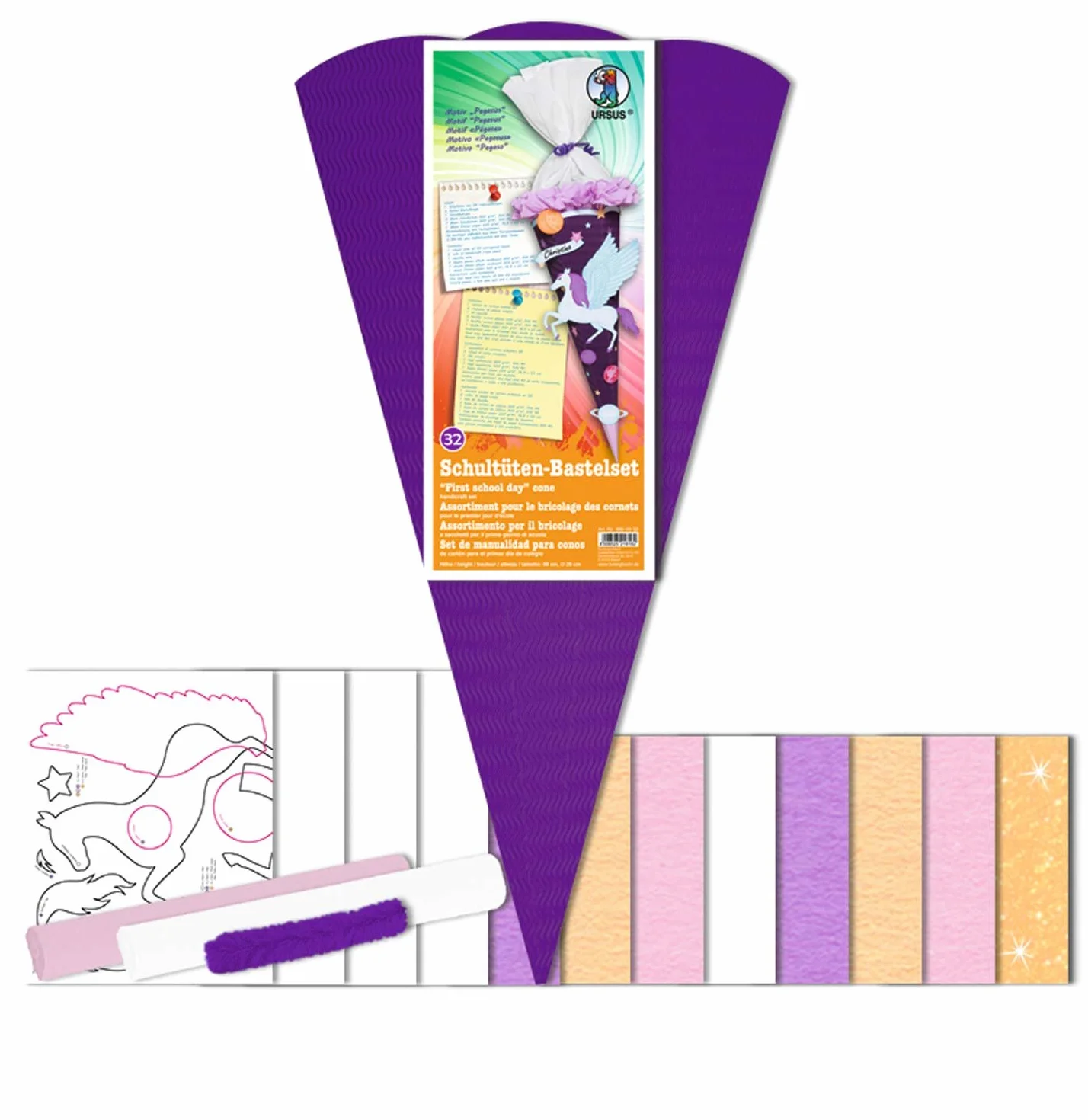 Ursus Set per Creare Scuola Pegasus 68 cm 6 Quadrato