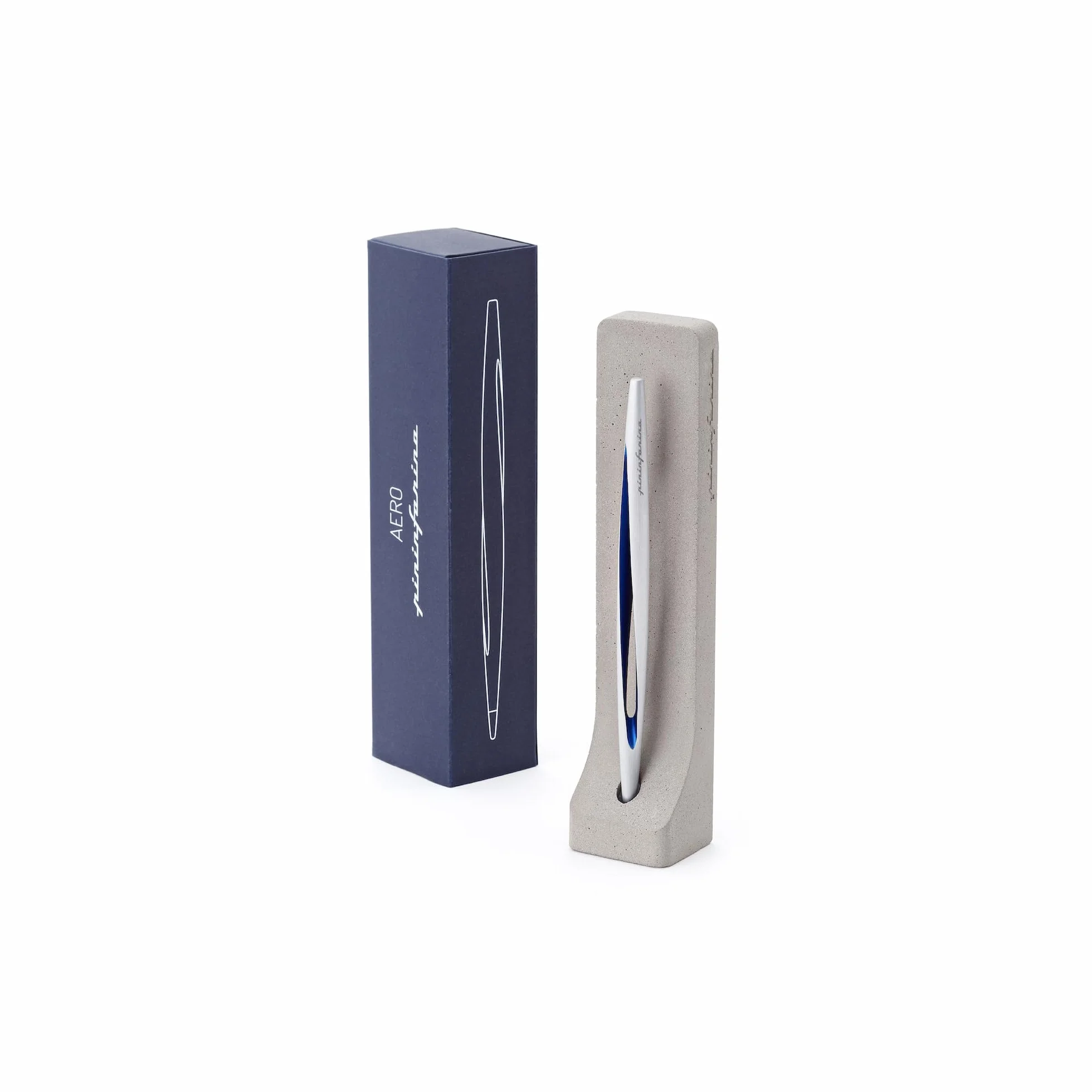 PININFARINA AERO | Stilo Ethergraf Design Italiano | Strumento da Scrittura Futuristico Made in Italy | Oggetto Design Lusso | Regalo Elegante | Materiali Aerospaziali e Supporto Cemento | Blu