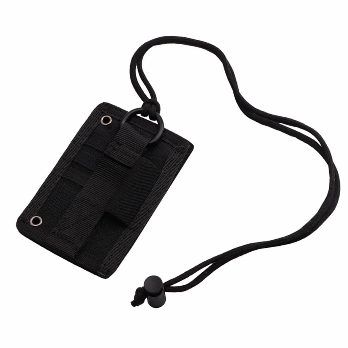 STOBOK Porta Badge in Nylon Da 3 Pezzi Con Cordino Per Ufficio Scuola Patente Di Guida Nero Robusto