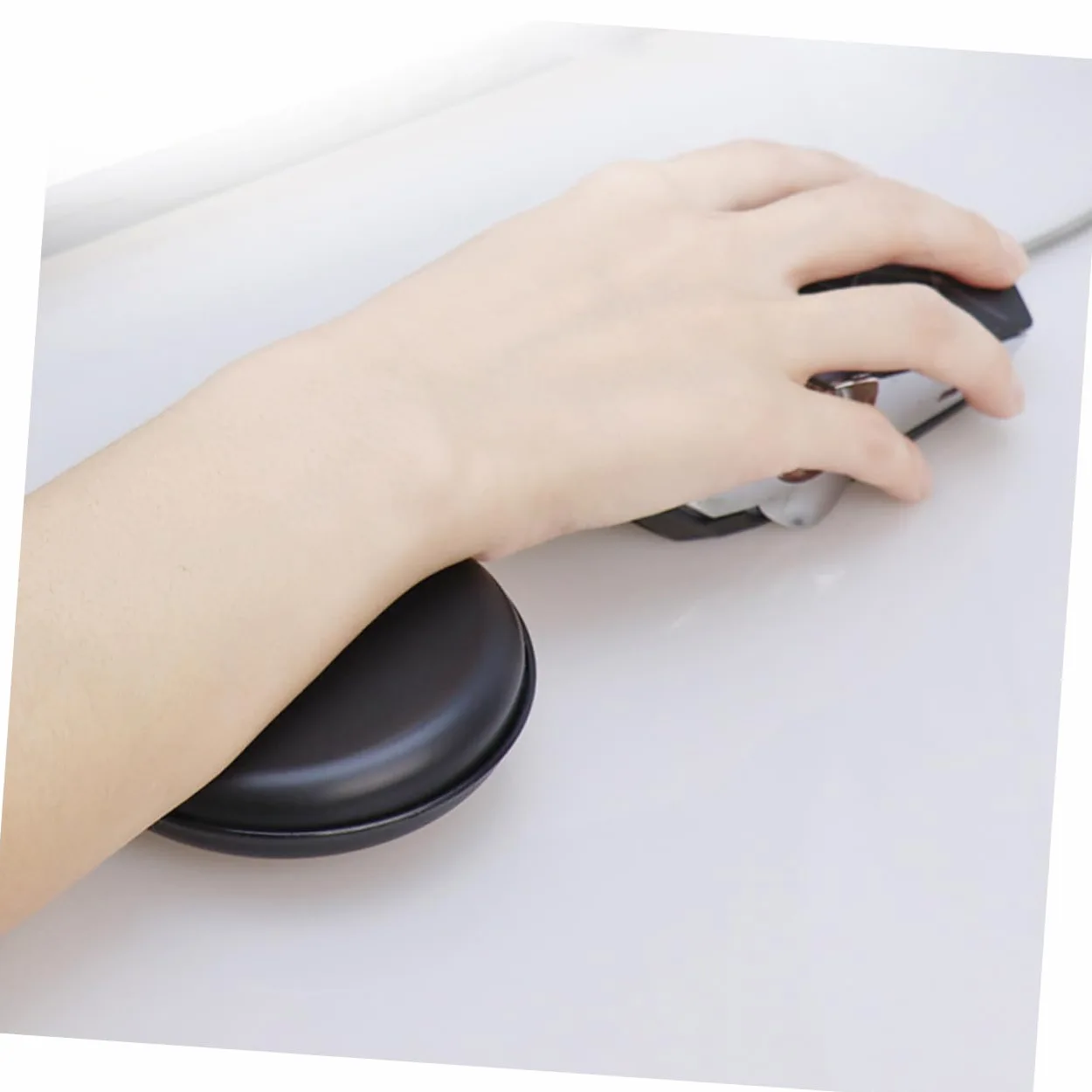 Didiseaon Supporto Poggiapolsi Gaming in Pu Rotondo per Comfort Massimo e Supporto Ergonomico per Ufficio e Scrivania, Facile da Trasportare e Antiscivolo