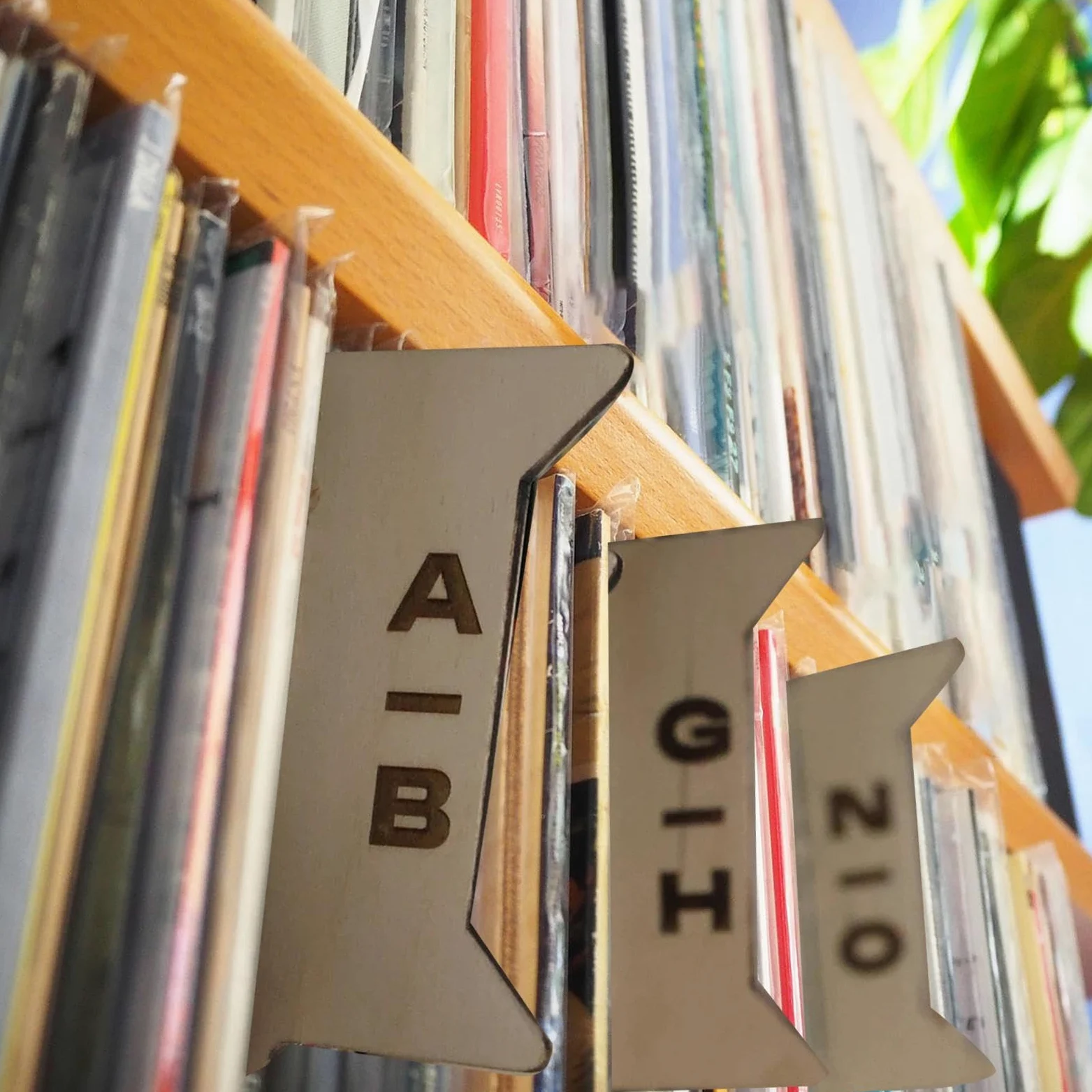Divisori per dischi in legno, organizer per lettere alfabetiche, 12 pezzi | allineamento verticale e orizzontale per LP, divisori per librerie