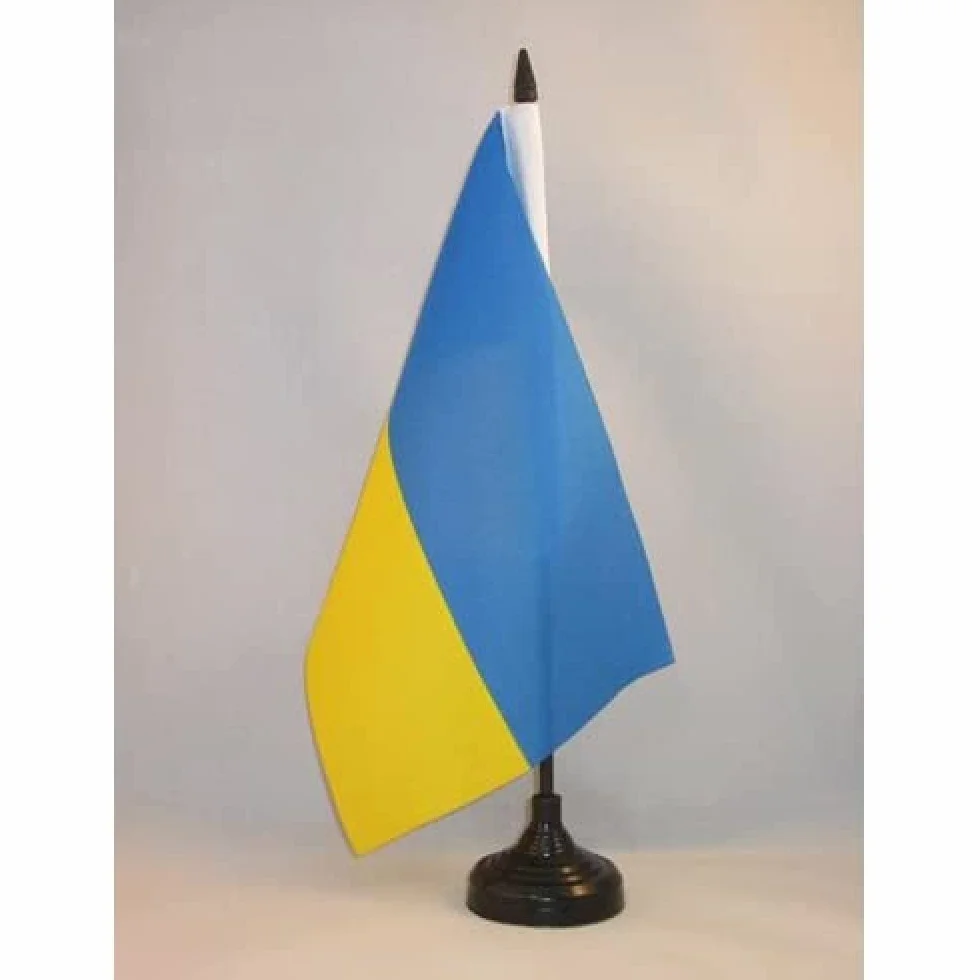 AZ FLAG Bandiera Da Tavolo Ucraina 21x14 cm