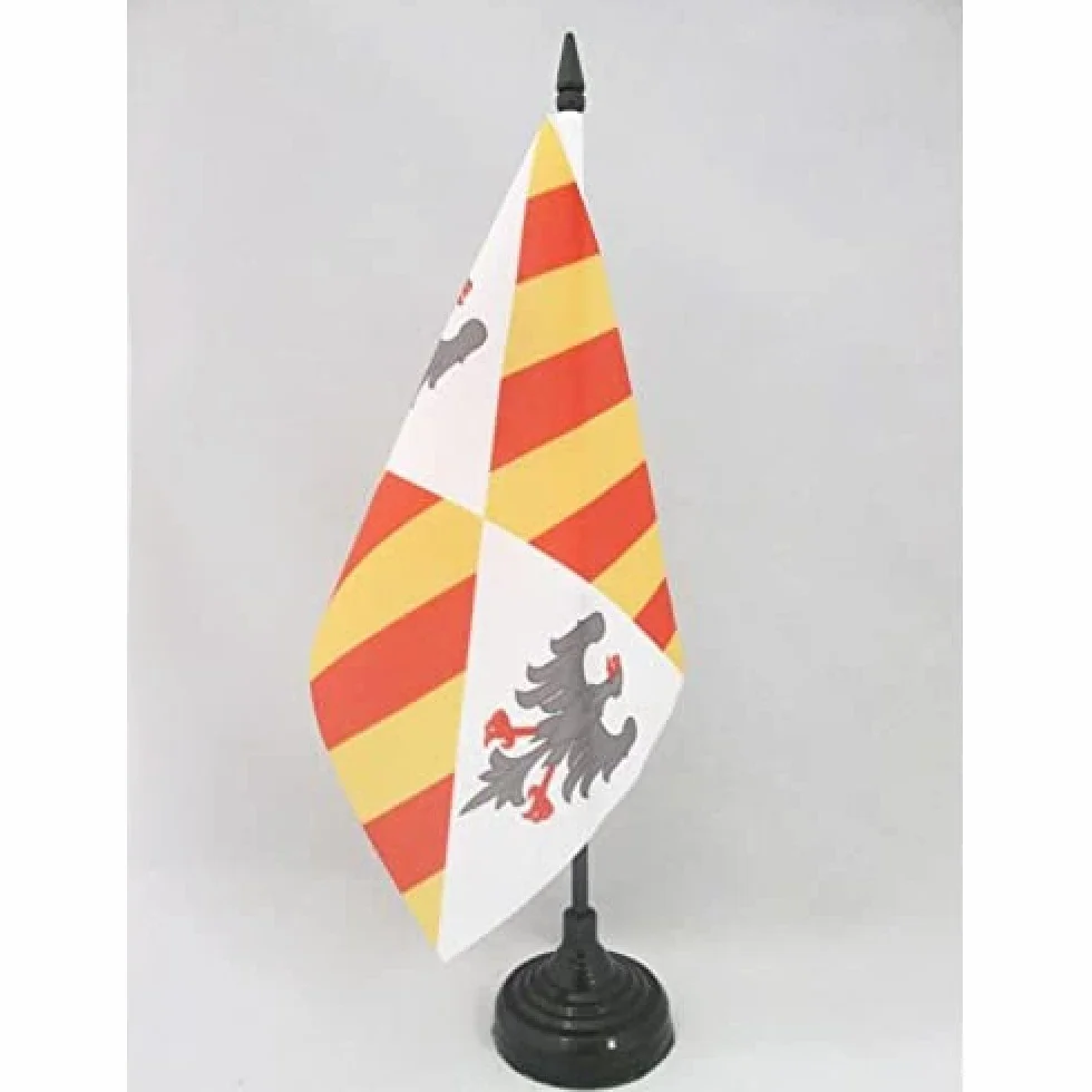 AZ FLAG Bandiera Da Tavolo Regno Normanno Di Sicilia 21x14 cm - Piccola Bandierina Siciliana
