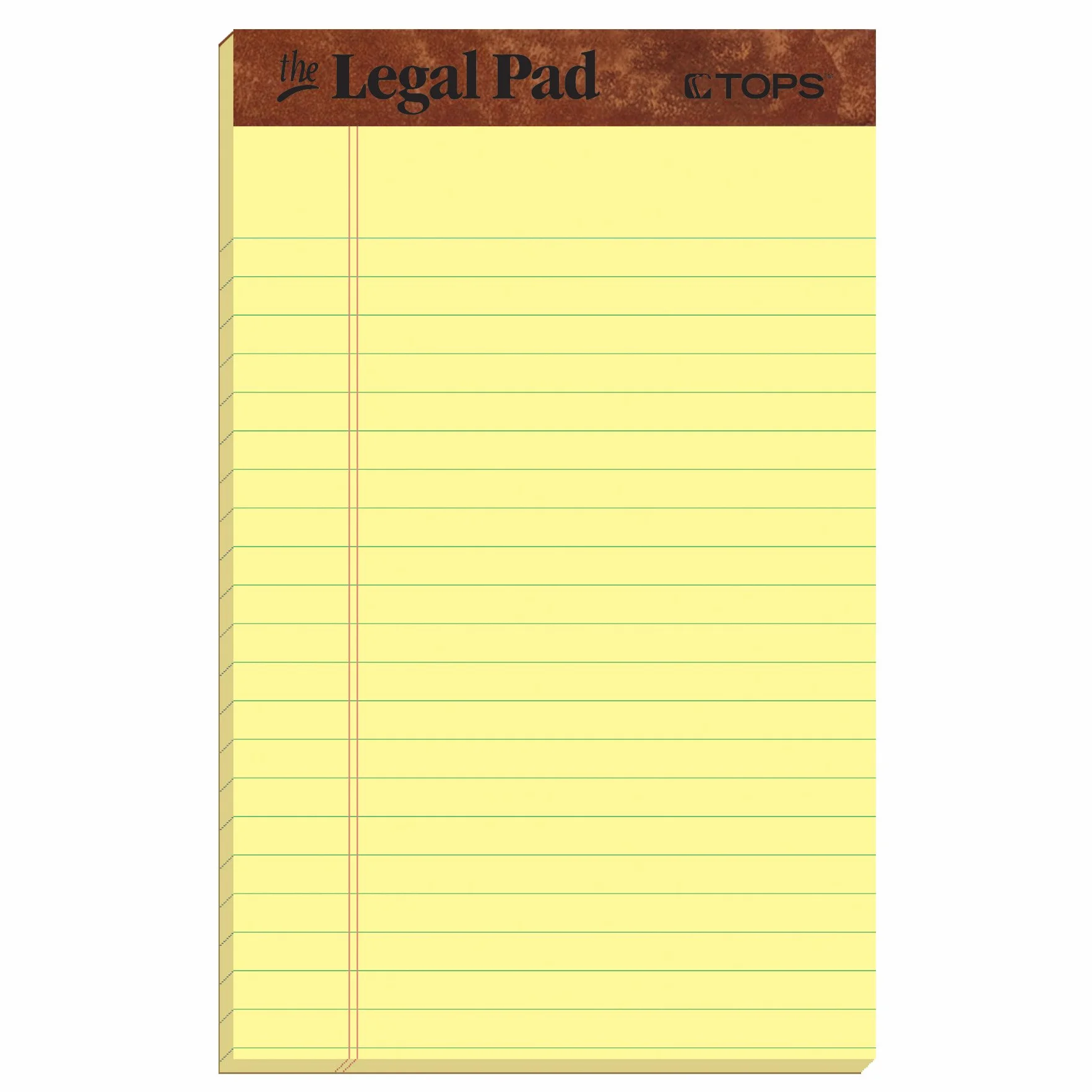 TOPS The Legal Pad 5 x 8 Inches Perforated Canary Narrow Rule 50 Sheets Pad 3 Packs (75013)