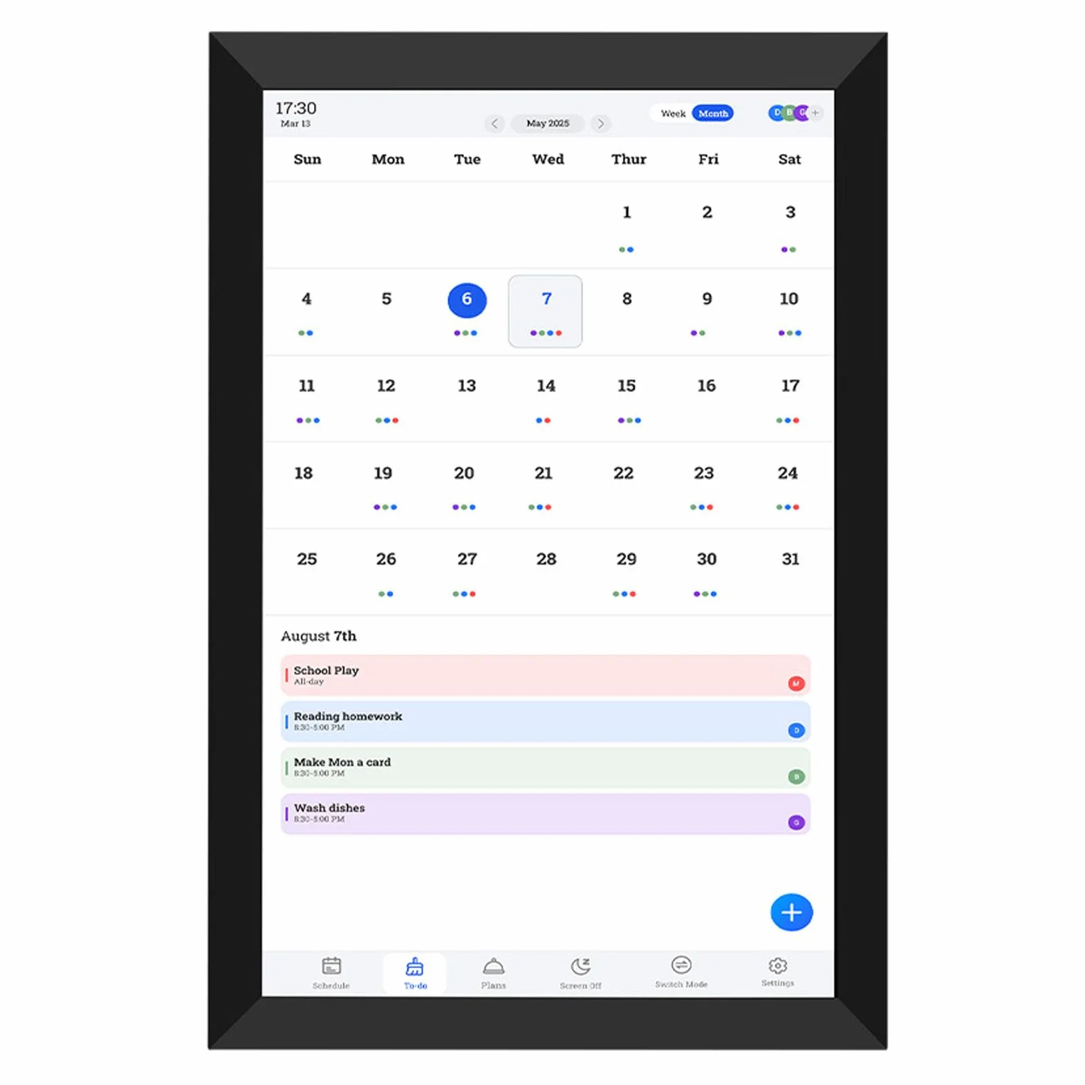LICAEVEY Calendario Digitale Intelligente 10,1 Pollici, Agenda Familiare con Touchscreen HD con Grafico dei Lavori Domestici e Cornice per Foto, Connessione WiFi per Uso in Ufficio a