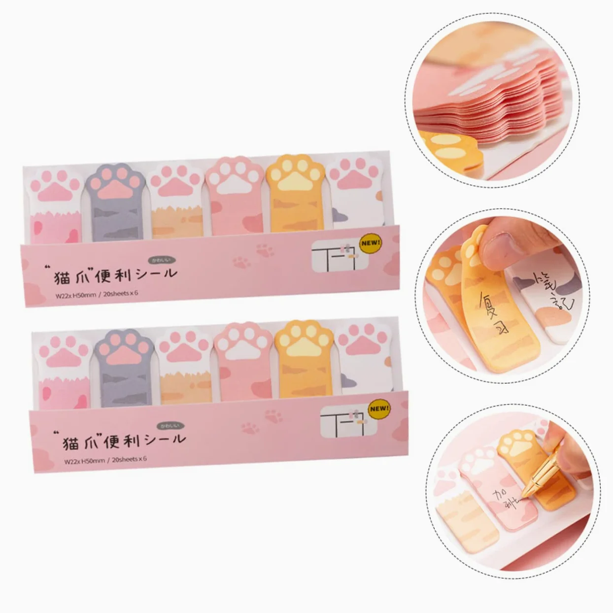ARTIBETTER 5 Set Blocchetti Adesivi Segnalibri Colorati E Creativi Per Adesivi Per Ufficio E Scuola Facili Rimuovere E Riutilizzabili 2 Pezzi * 5