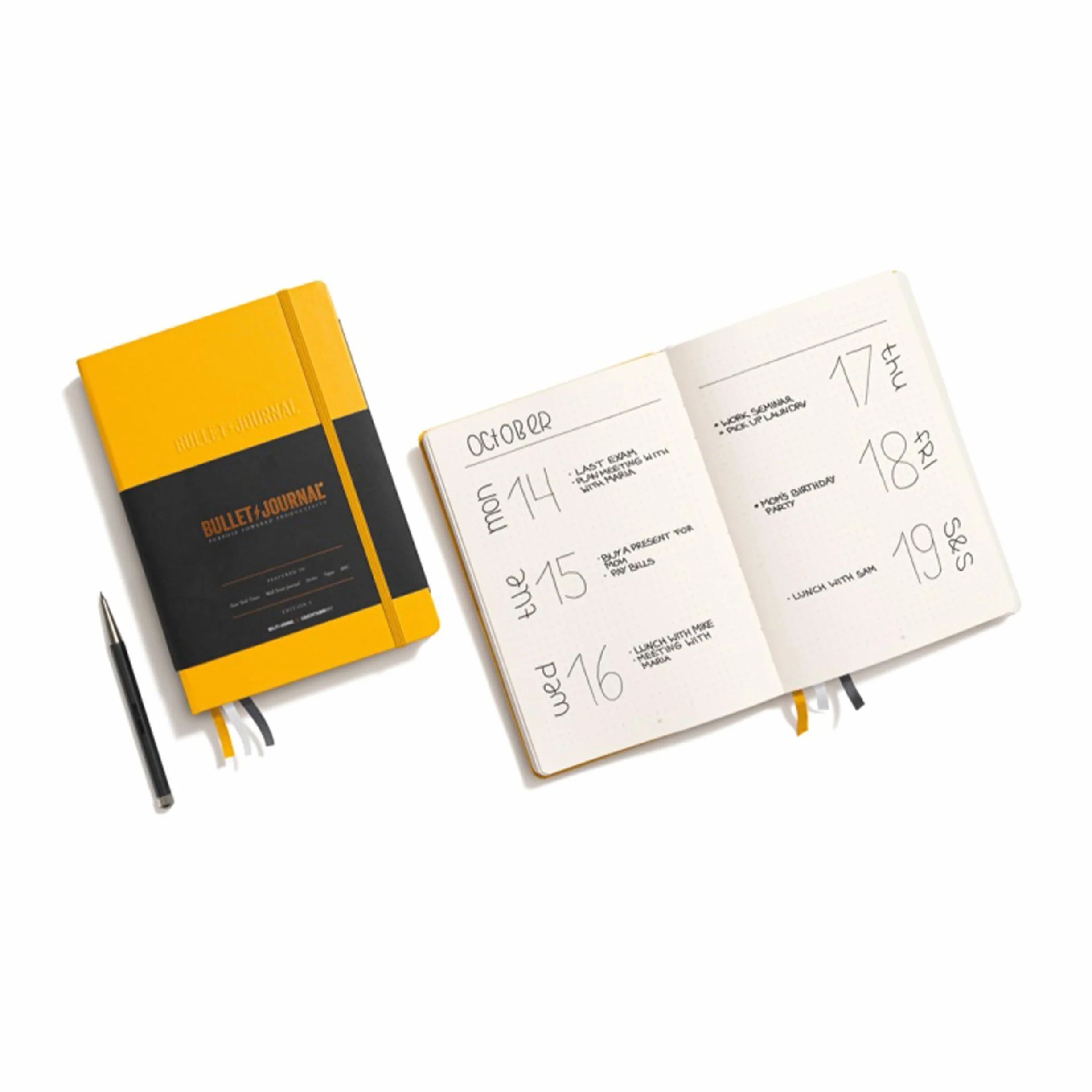 LEUCHTTURM1917 Bullet Journal Edition 2 Medium A5 Copertina rigida 206 pagine 120 g/m² Carta Puntini Yellow24