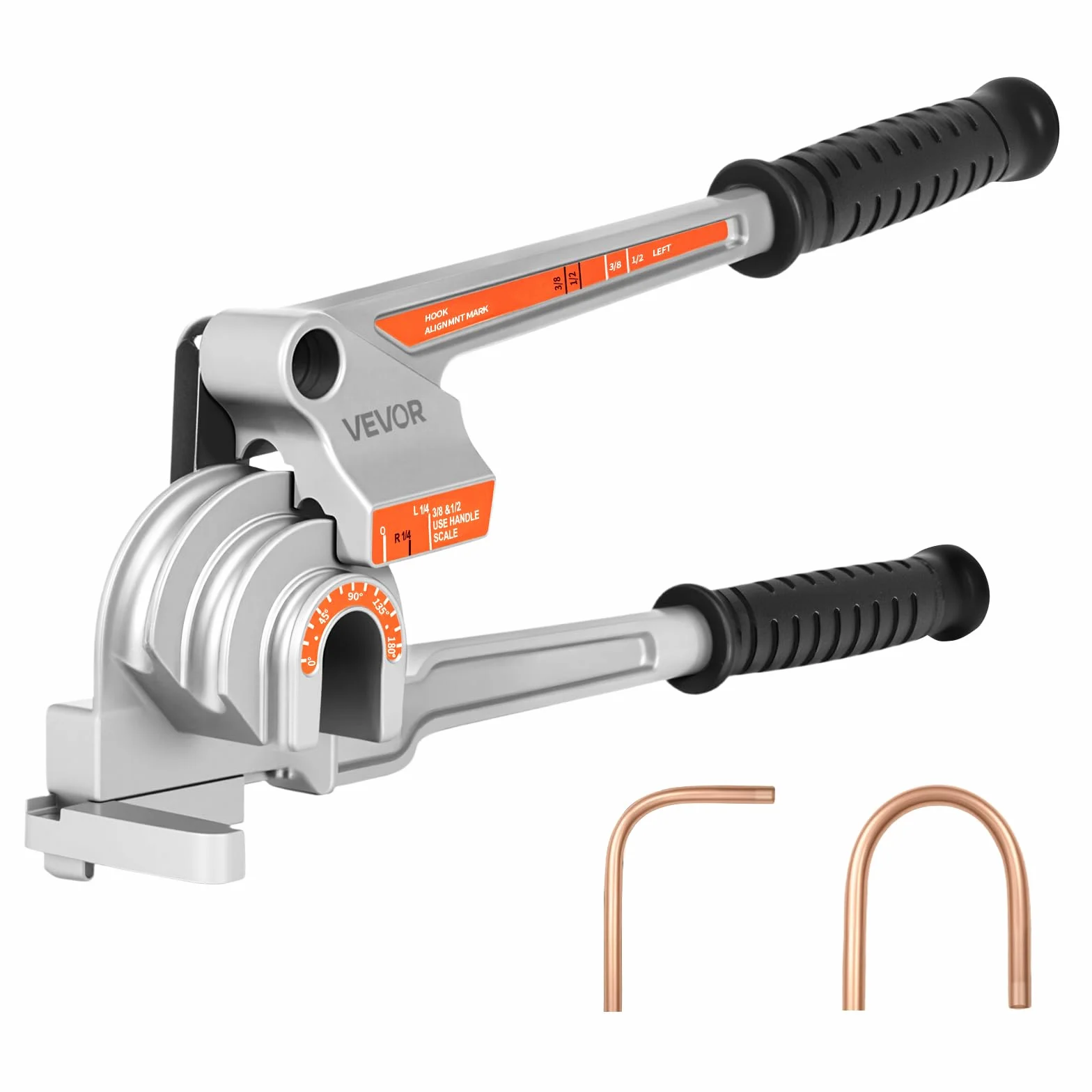 VEVOR Piegatubi 3 in 1, Diametro Esterno 1/4" 3/8" 1/2" per Rame Alluminio 180° HVAC
