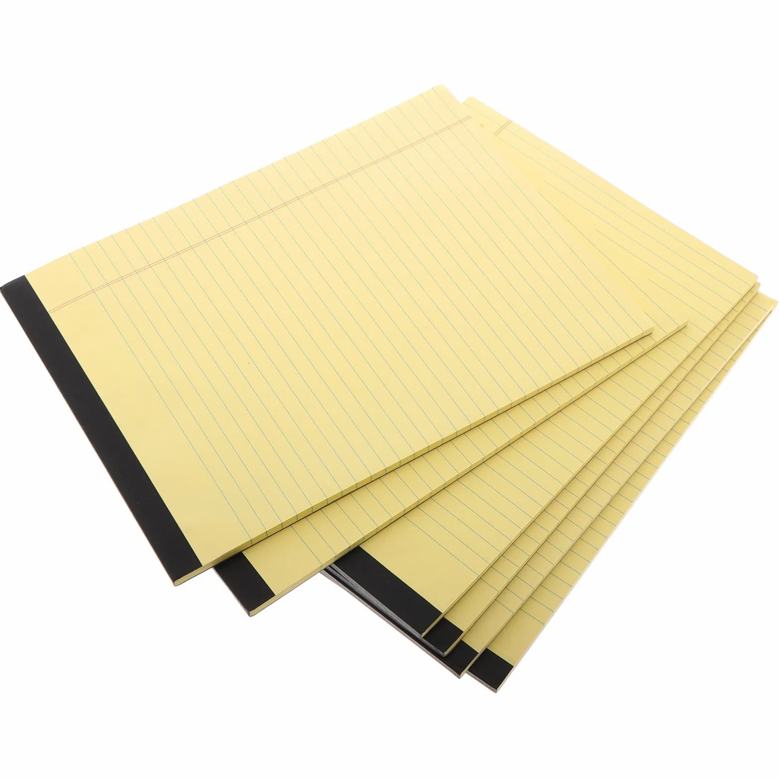 Blocco Note Giallo A4 con Pagine Rigate, 6 Pezzi, Carta in Polpa di Legno, Layout a Sezioni, per Appunti di Lavoro e Scuola