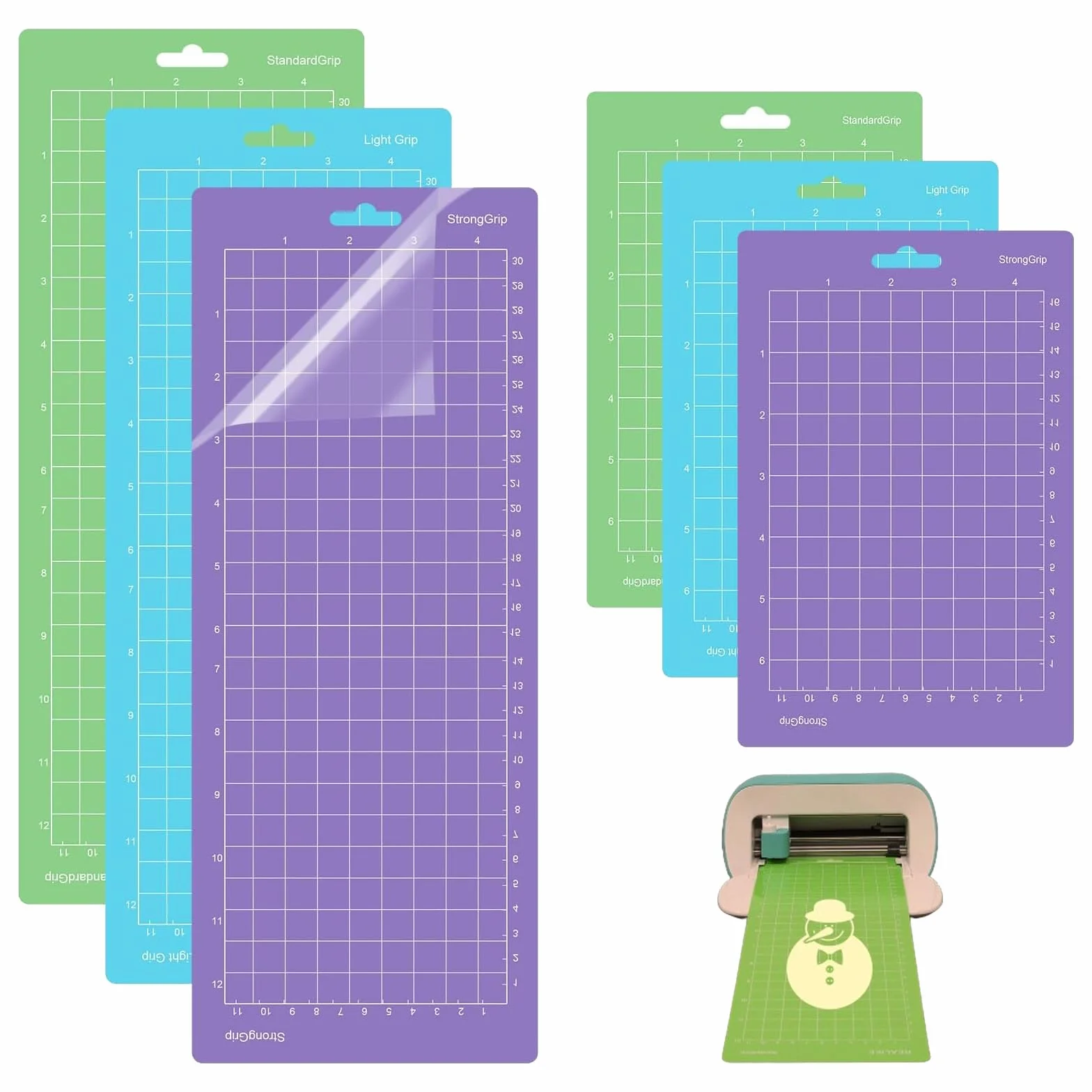 Tappetino da Taglio per Cricut Joy 4,5" x 12" + 4,5" x 6,5" Varietà Grip Accessori di Ricambio 6 Pezzi