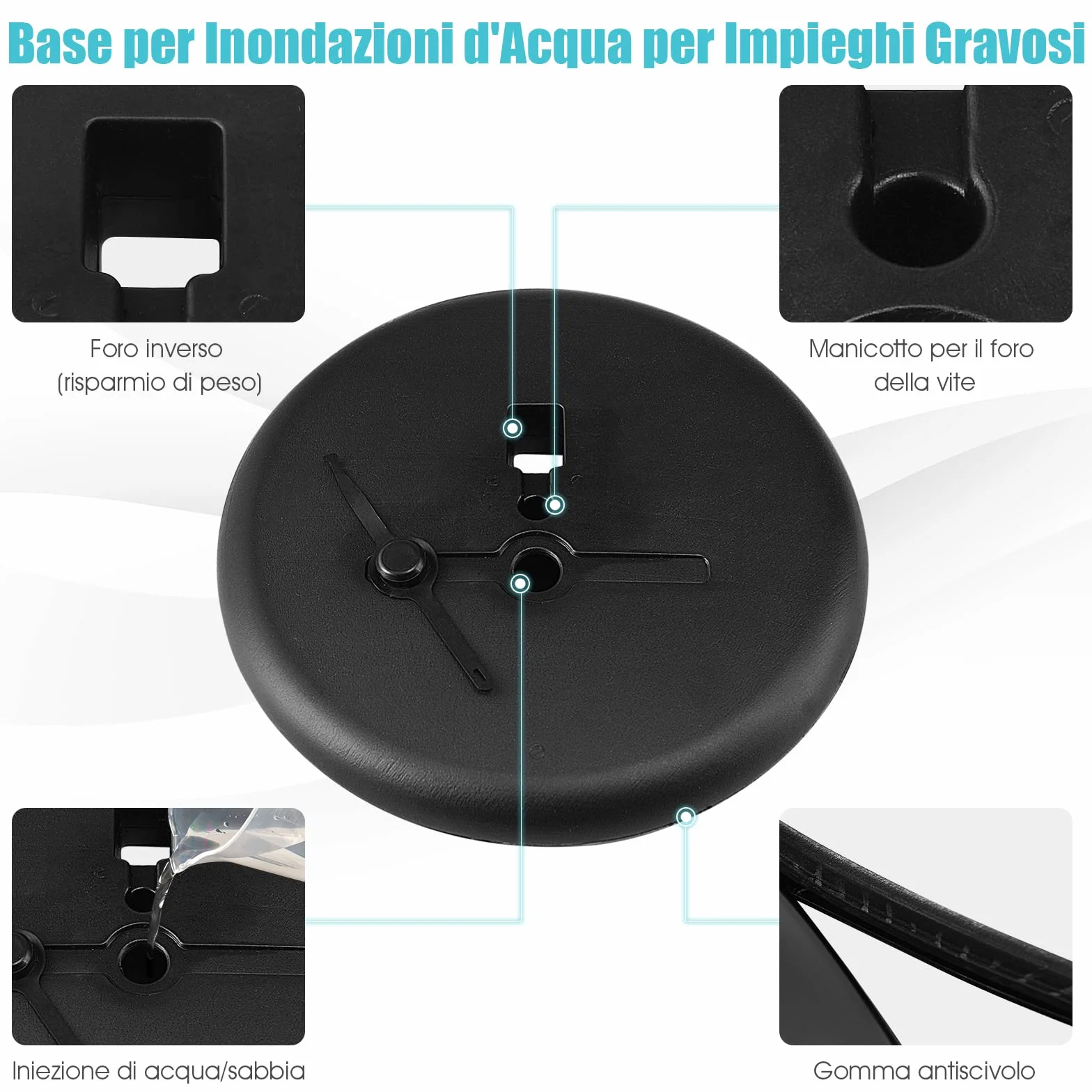 COSTWAY A4 A3 Supporto Poster Espositore da Pavimento in Metallo Girevole Regolabile in Altezza