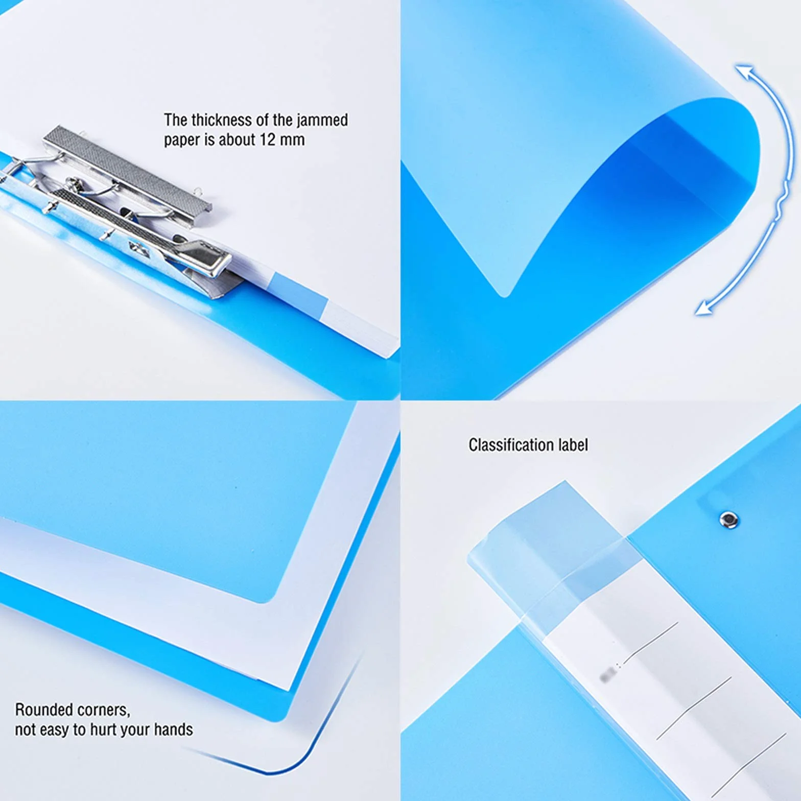Portablocco Segnala in plastica Presentazione Cartella Dati Organizzazione Appunti Appunti A4 e Lettera Binder Dimensione per Resume/Meeting/Intervista (10 Confezioni) Clipboard Portablocco