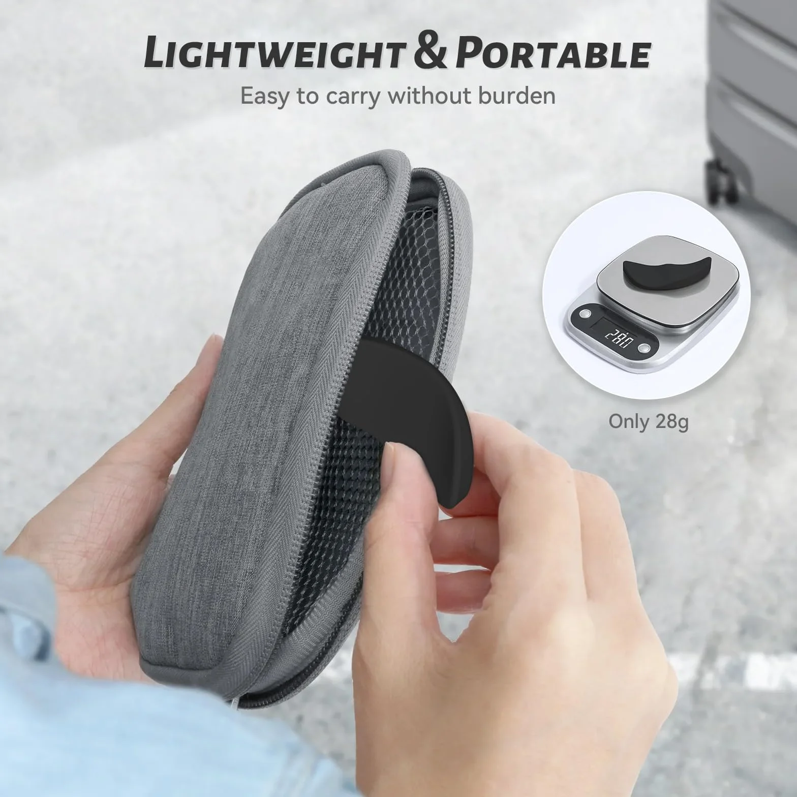Attack Shark Poggiapolsi per Mouse in Silicone Morbido, Supporto Ergonomico per Polso, Mano Sinistra Nero