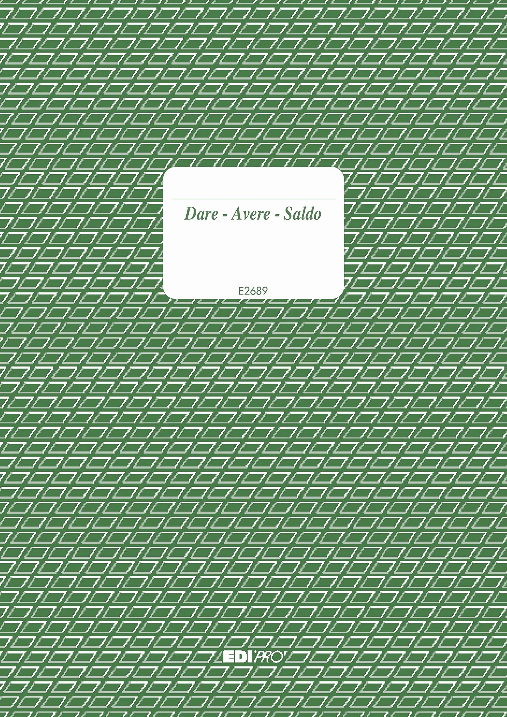 EDIPRO E2689 Registro dare/avere/saldo 96 pagine 24x17
