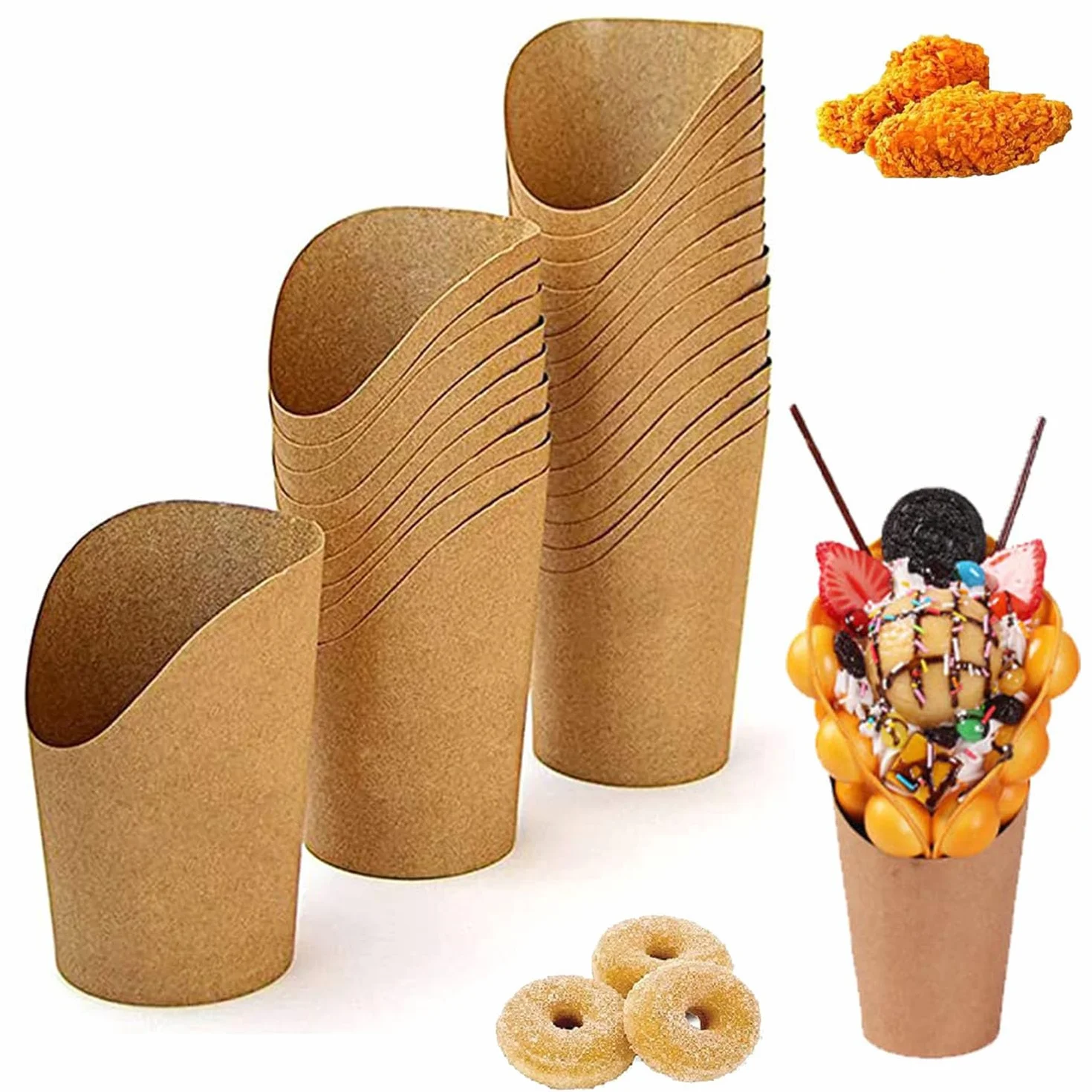 XYJJ 100 scatole di popcorn in carta kraft per feste, biscotti, patatine