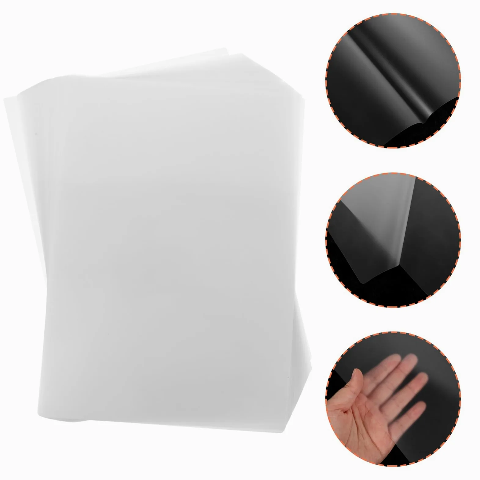 Buste per Plastificazione Trasparenti 100 Pezzi, Pet Eva 50 Micron, Impermeabili e Antimacchia, per Foto e Fogli Porosi | Insegnamento e Cartelli, Design Semplice, Fogli Termici da Laminazione, Confezione 100 Pezzi