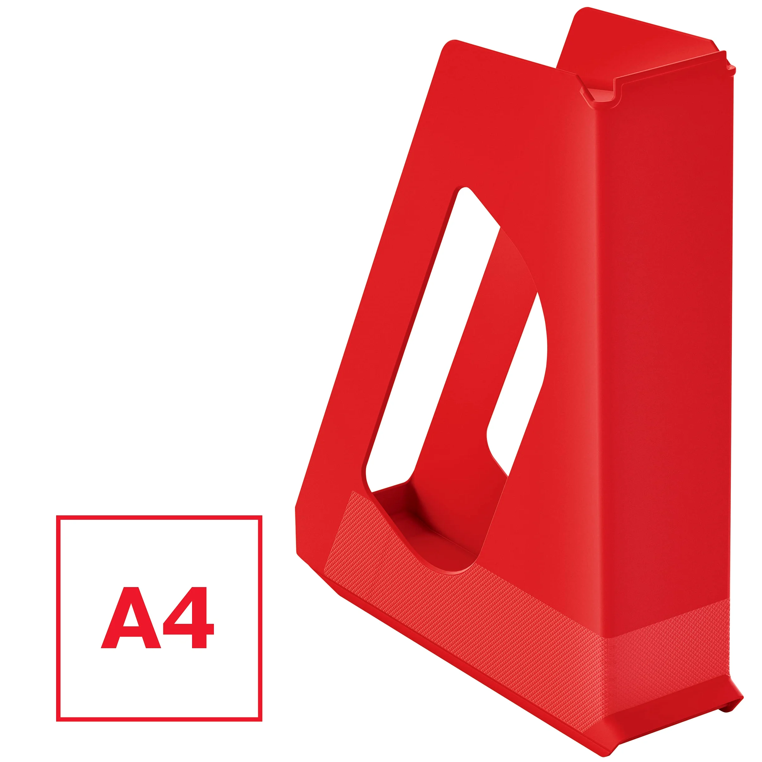 Esselte VIVIDA 628217 - Set di 10 raccoglitori in formato A4, ideali per volantini, brochure, documenti, cartelline e raccoglitori, in plastica resistente, rosso, confezione da 10 pezzi
