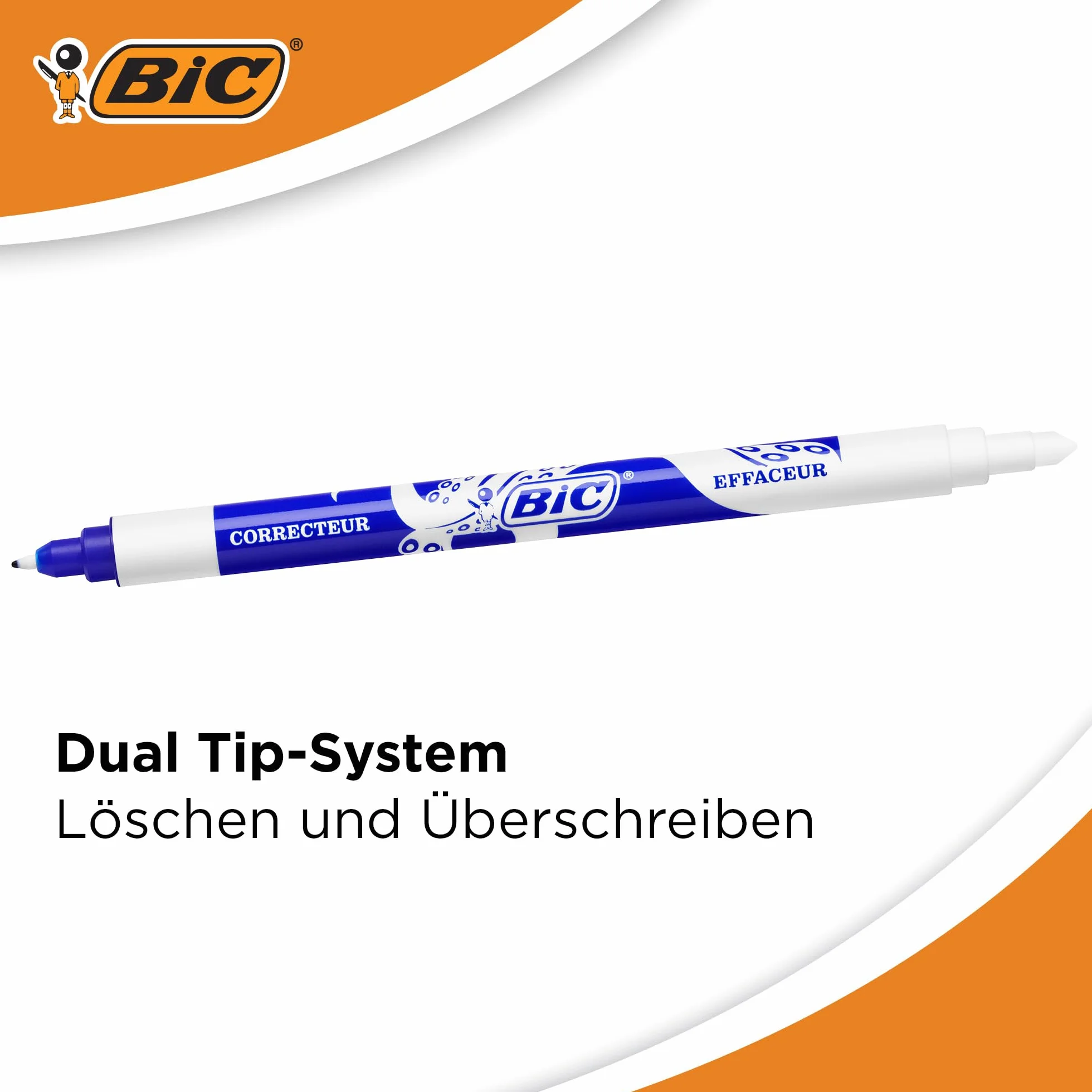 Bic Penna con cancellino per inchiostro confezione da 8 più 4 in omaggio