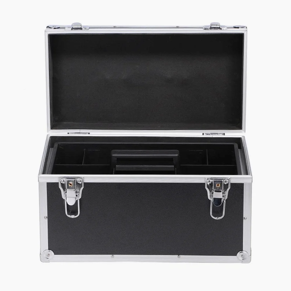 Combination Lock Box Ventiquattrore, Valigetta Documenti Personali Mobile Cassetta Portavalori, Alluminio Valigetta, Portable Viaggi, Contanti E Passaporti, Nero (Color : Black, Size : Small)