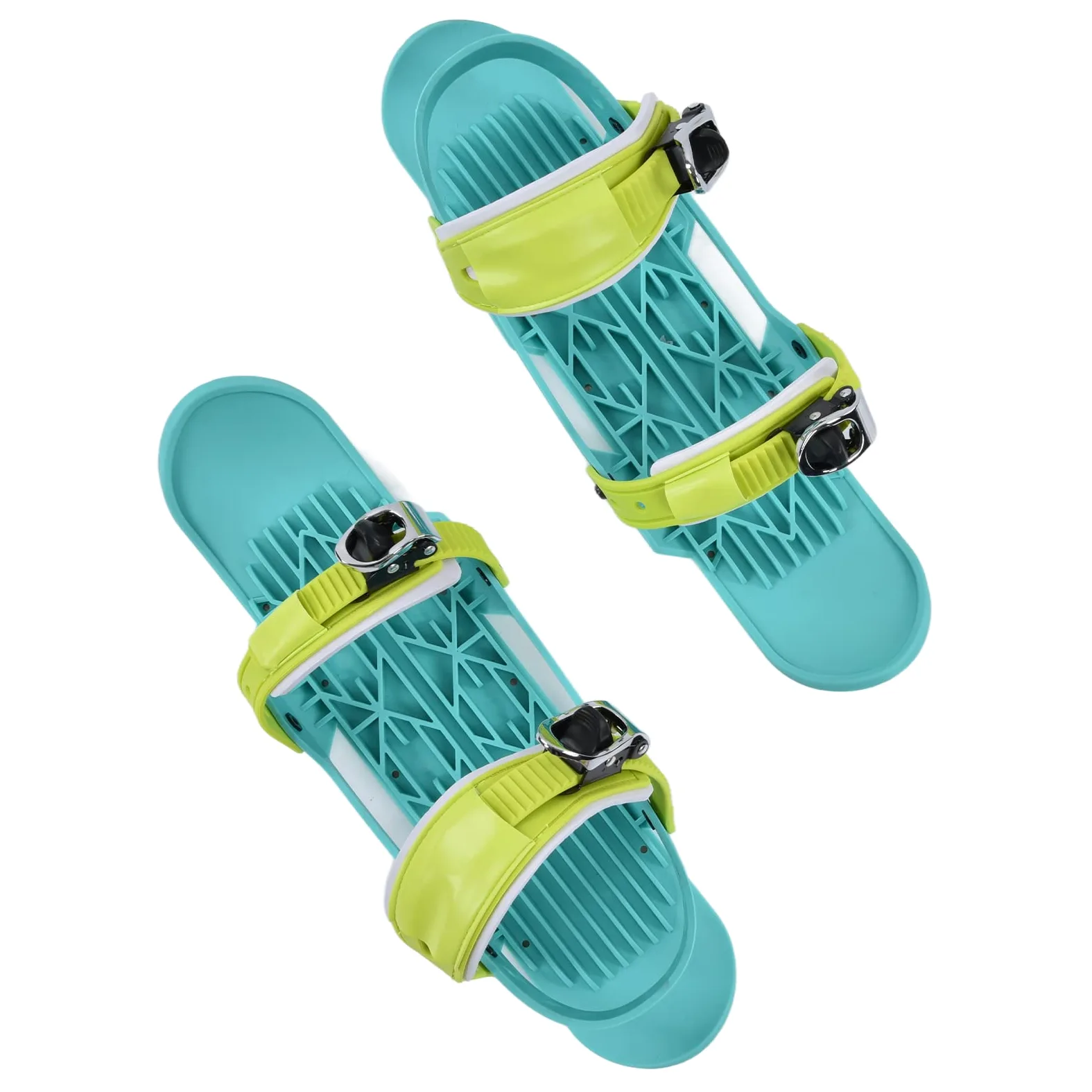 Pattini da sci in nylon verde scarpe da snowboard regolabili sport da sci esterno