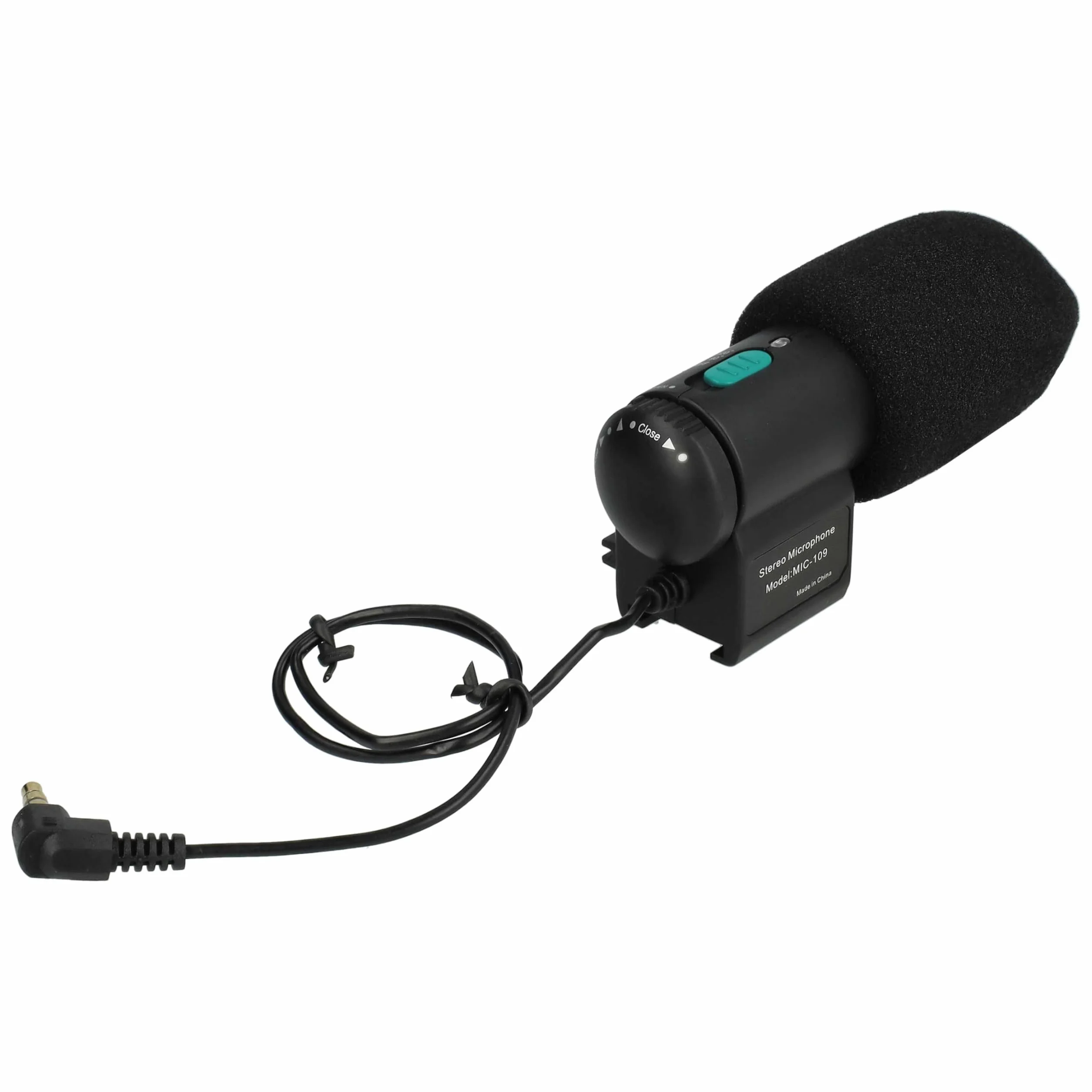 vhbw Microfono stereo esterno per Panasonic Lumix DMC-FZ300, DMC-FZ1000, DMC-LX3, DMC-LX5.
