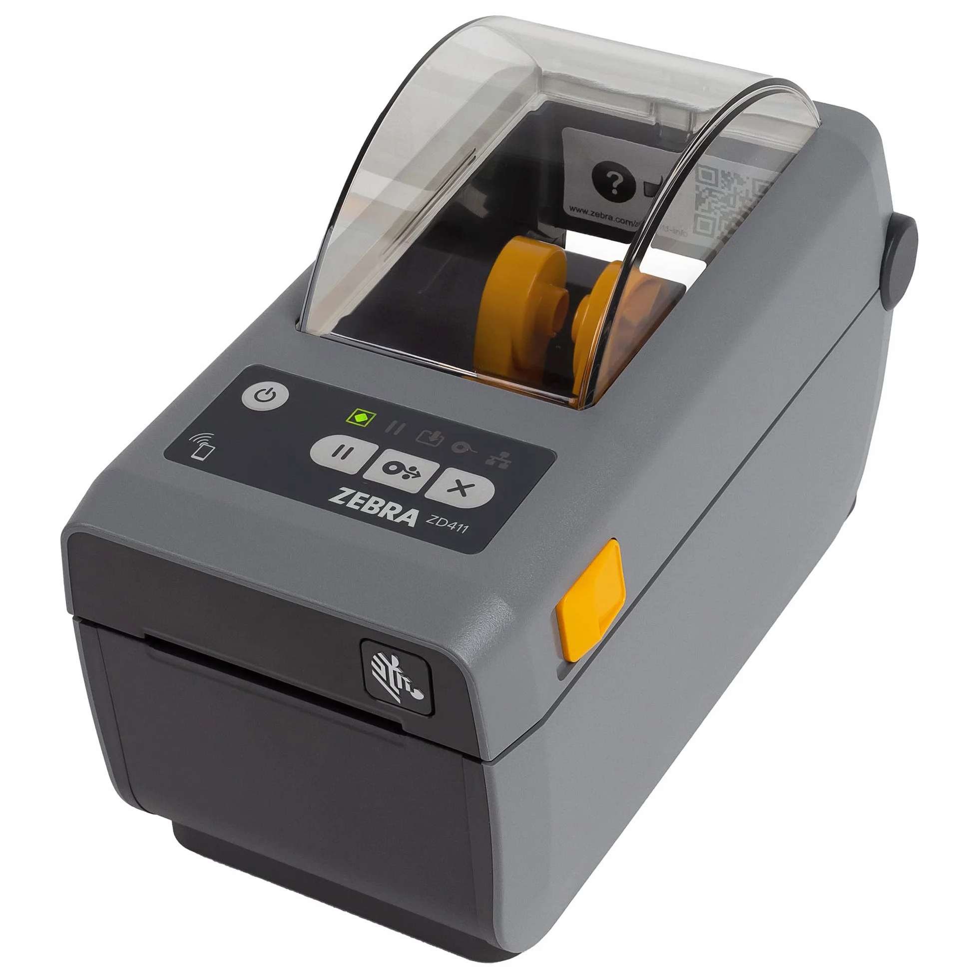 Zebra ZD411d Stampante con bordo a strappo - 203 DPI - Termico diretto - Larghezza di stampa massima 56 mm, Bluetooth, USB, interfaccia host USB (ZD4A022-D0EM00EZ)