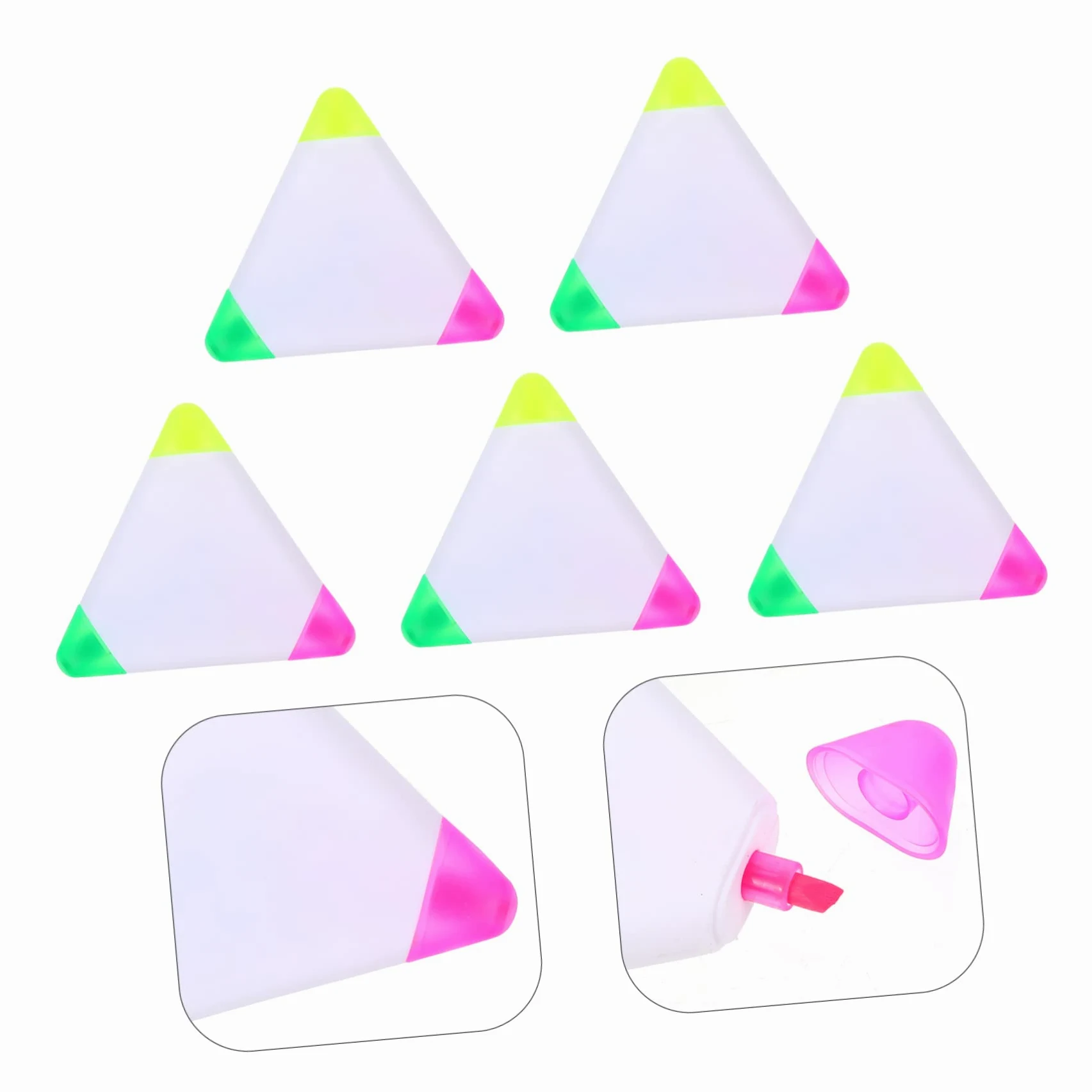 Gadpiparty 5 Set Evidenziatore Penna Fluorescente Pennarelli Fluorescenti Pennarelli i Per Scrittura Evidenziatori Triangolari Triangolari 5 pezzi*5