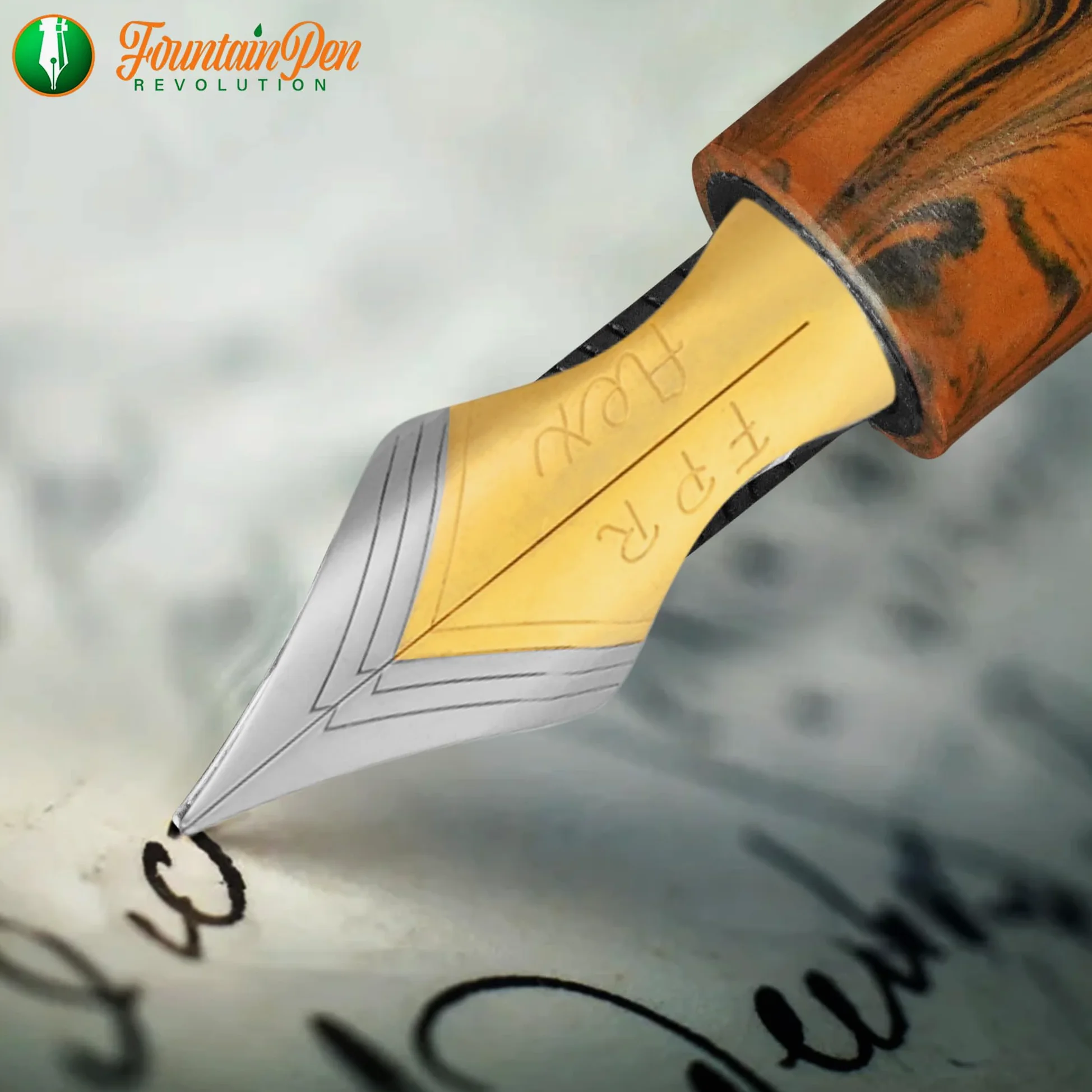 FPR #6 Due toni EF Ultra Flex – Pennini per penna stilografica personalizzati con tocco ultra flessibile – Punta flessibile in acciaio inossidabile liscio – Pennini da calligrafia extra sottili per