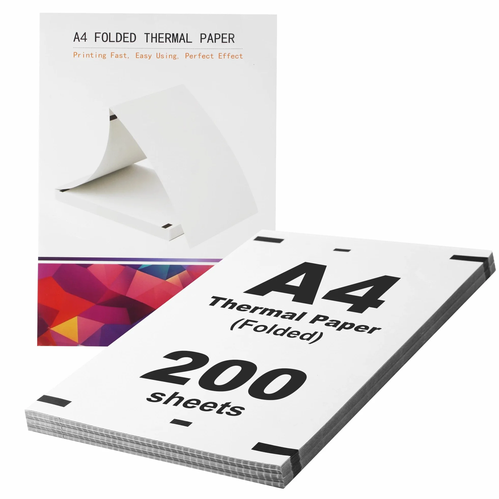 Carta termica A4 210x297 mm pieghevole per stampanti termiche 200 fogli