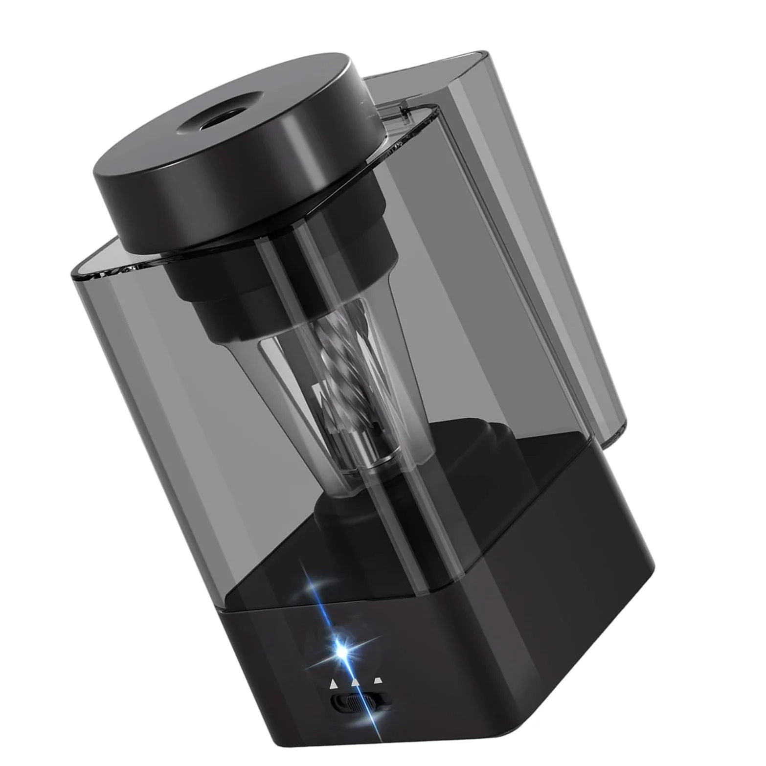 Temperamatite elettrico, strumento da disegno senza fili, batteria ricaricabile da 1800 mAh, 6-12 mm di scrittura, stecche luminose a LED, corpo compatto, alimentazione a batteria temperamatite