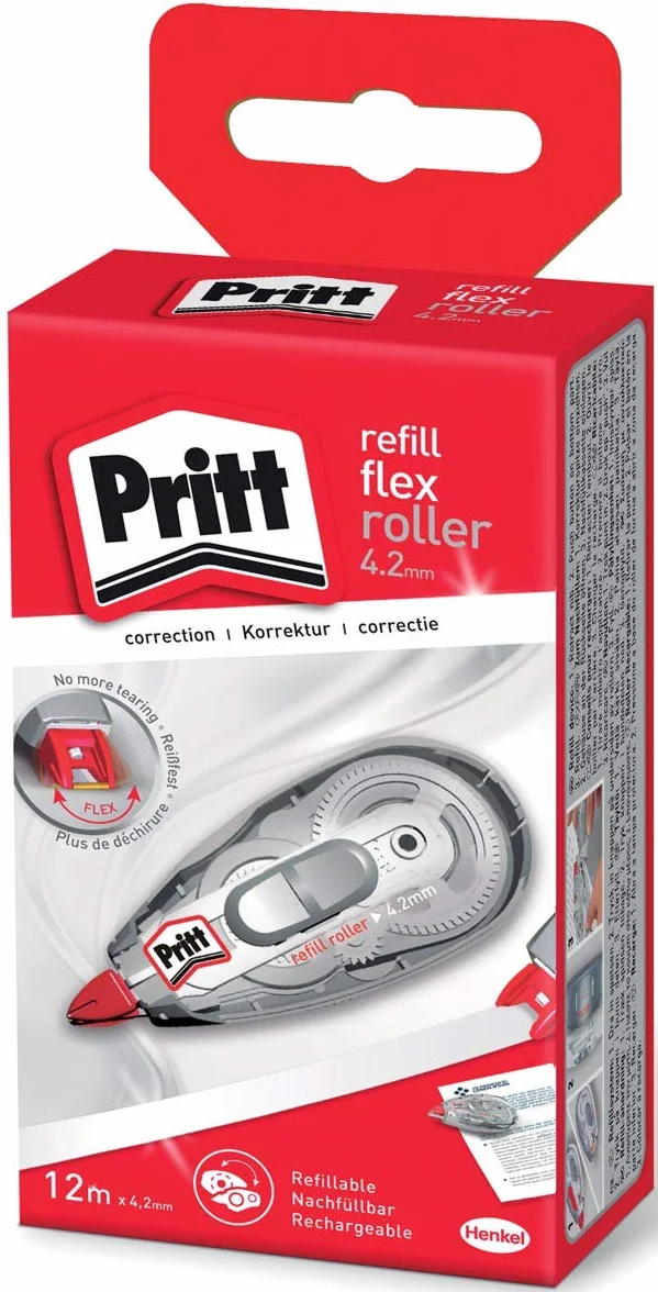 Pritt Correttore Refill Flex System, Correttore a Nastro Ricaricabile, 4.2mm x 12m