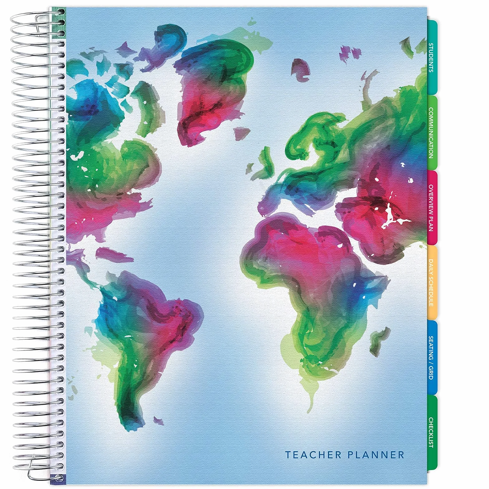 Planner deluxe 20202021 per insegnanti datato: 21,6 x 27,9 cm, include 7 periodi, schede per pagina, segnalibro, adesivi per pianificazione, cartellina tascabile, agenda annuale settimanale mensile