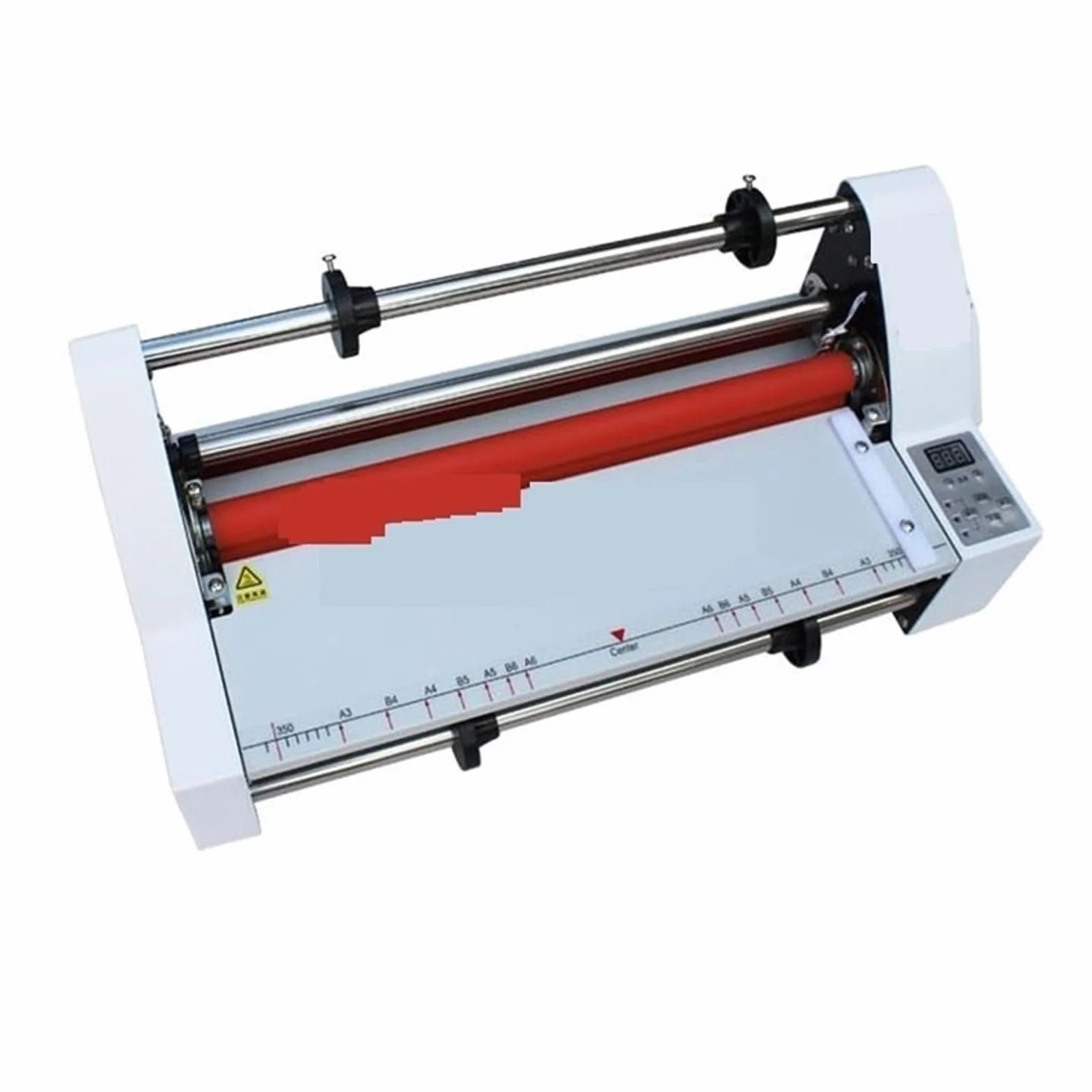 V350 Laminatore a caldo e a freddo Macchina for laminazione a caldo a quattro rulli Controllo elettronico della temperatura Velocità regolabile Per ufficio, scuola