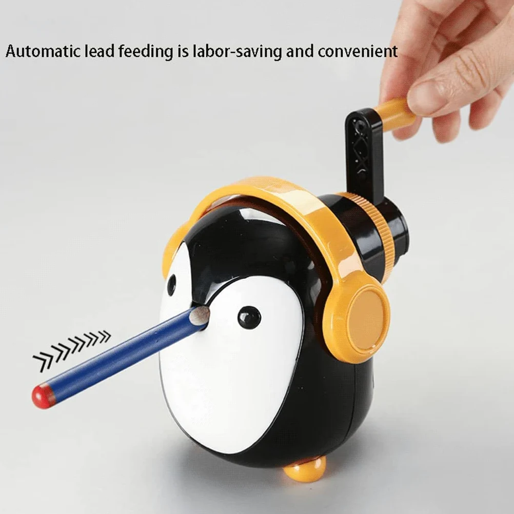 Temperamatita Vassoio per trucioli Temperamatite Automatico con introduzione Manuale Temperamatite Semplice e Carino Regolabile a 5 velocità Manuale