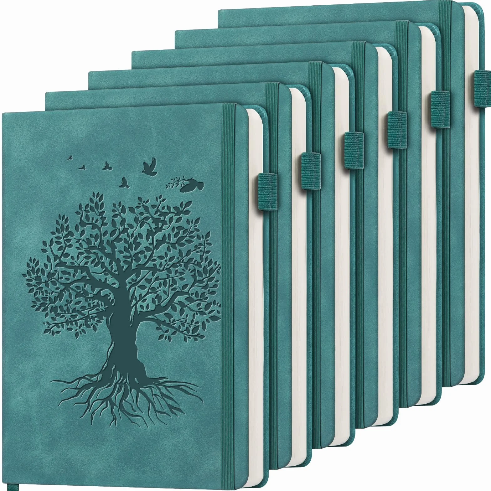 Confezione da 6 quaderni a righe per donne e uomini, A5, con copertina rigida in pelle per scrivere, 200 pagine di carta spessa, diario giornaliero per lavoro, scuola, prendere appunti, affari, viaggi